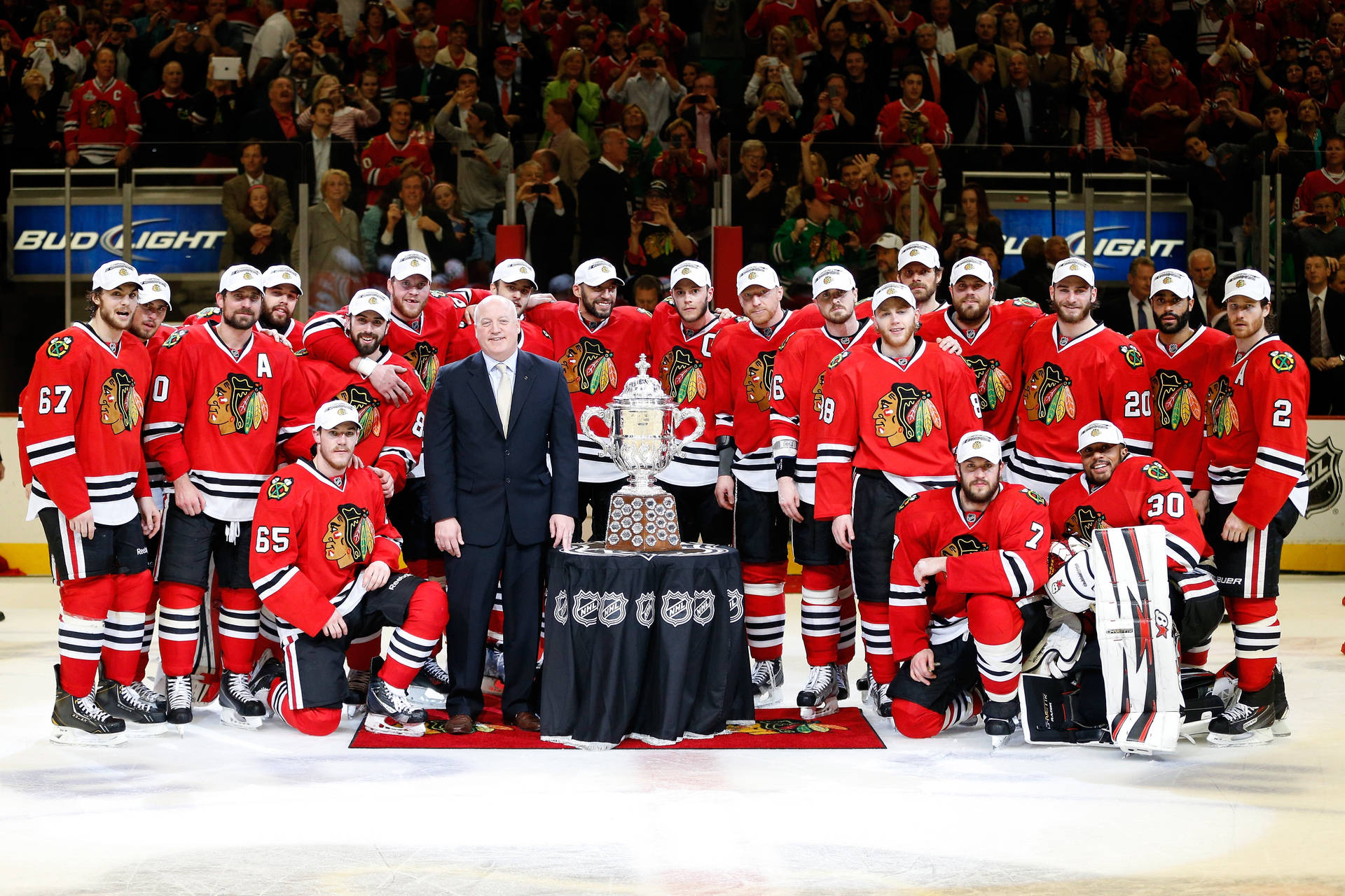 2013 Stanley Cup Champion, Brent Seabrook In Action Background