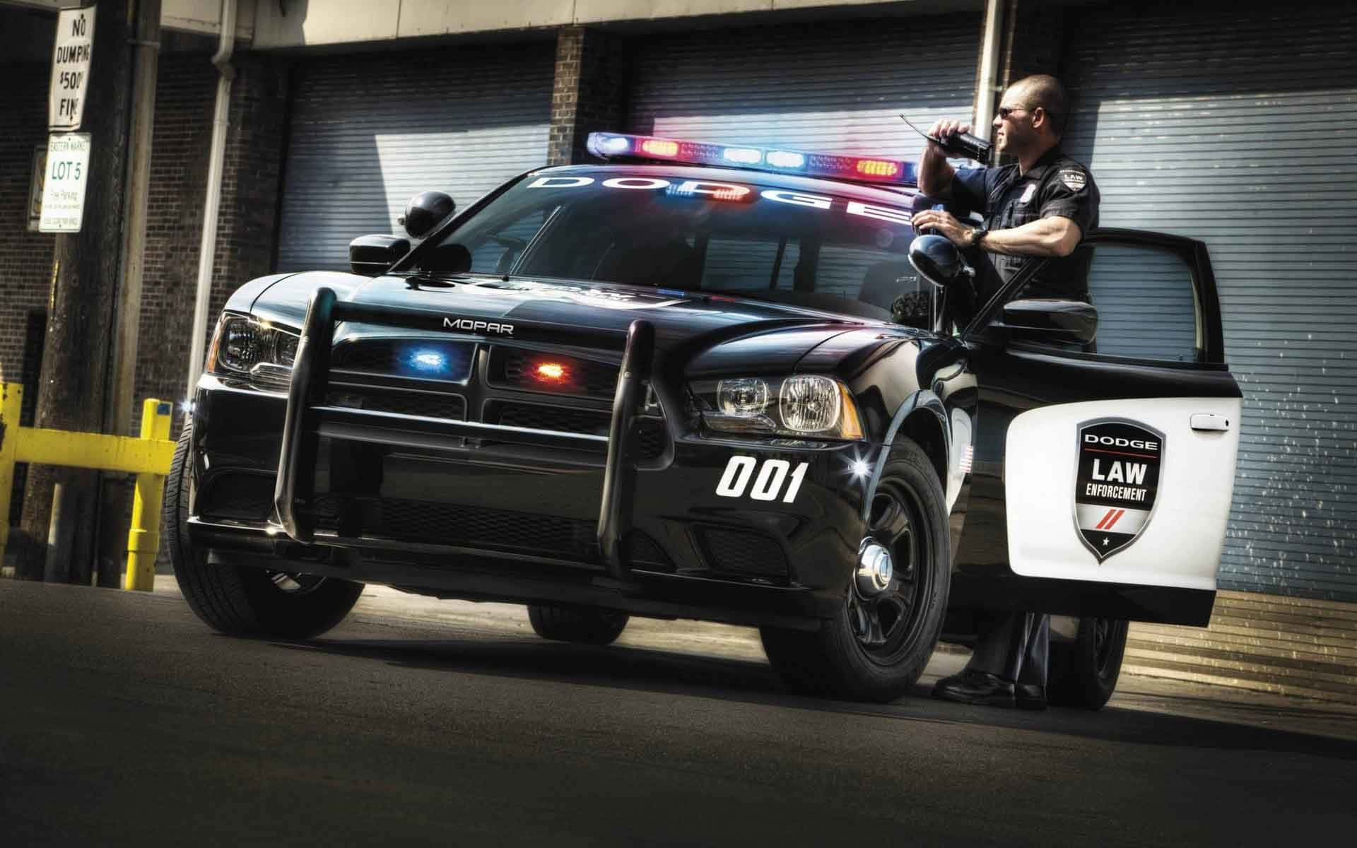2014 Dodge Charger Pursuit Police Cop Car Background