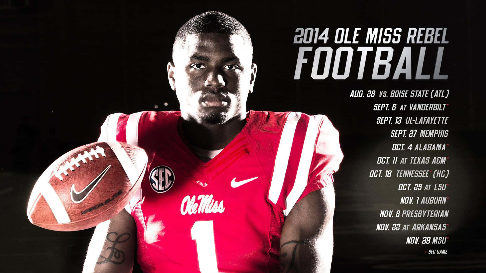 2014 Ole Miss Rebel Football Background