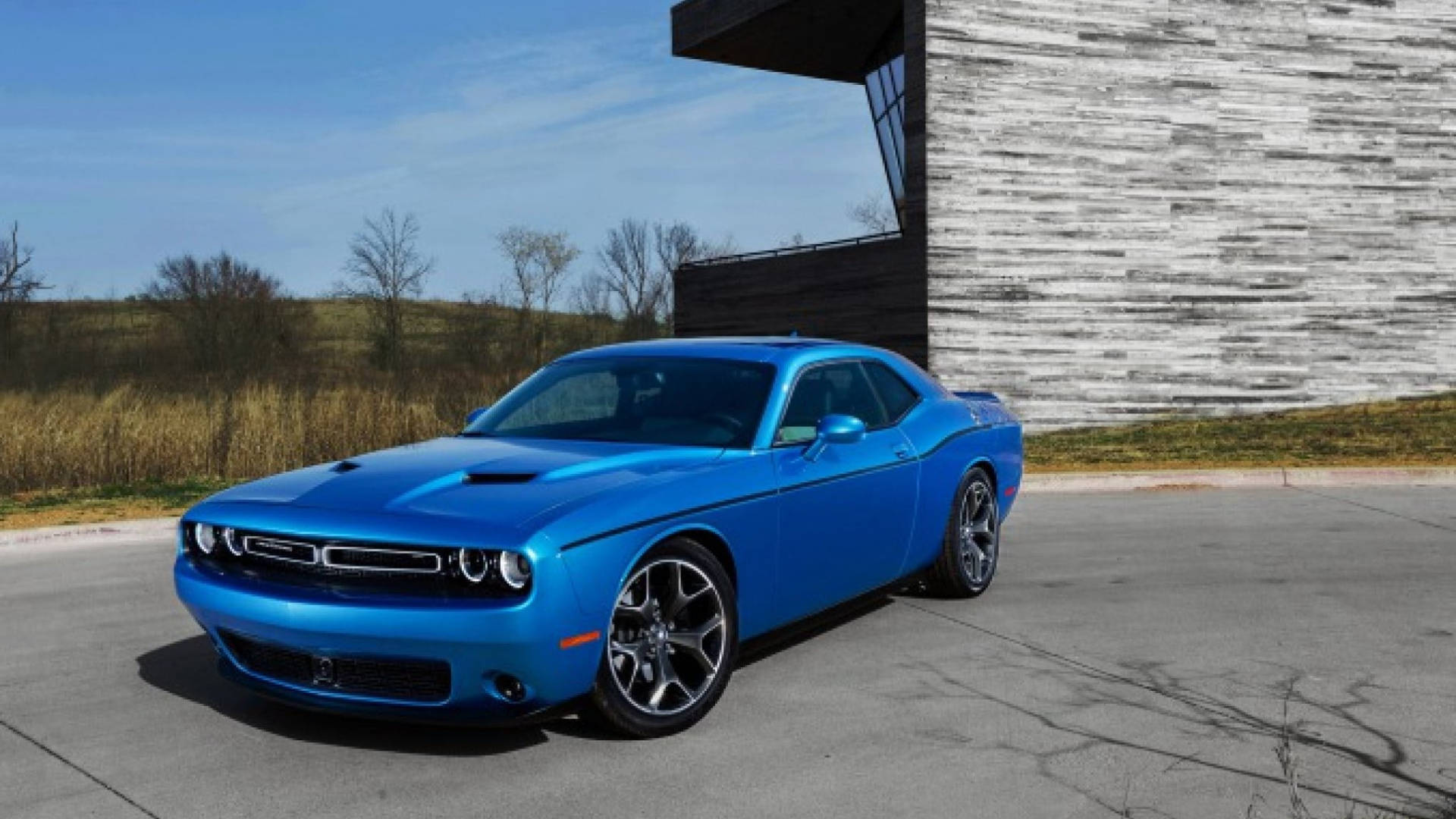 2015 Blue Dodge Challenger Background