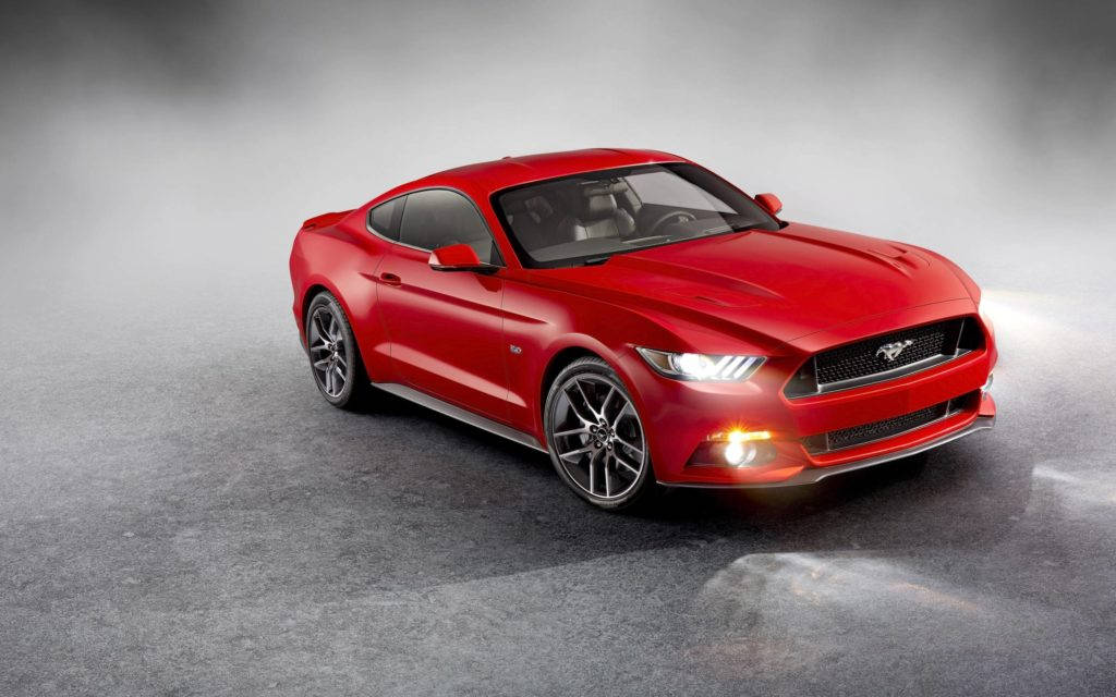 2015 Red Ford Mustang Hd Promo Background