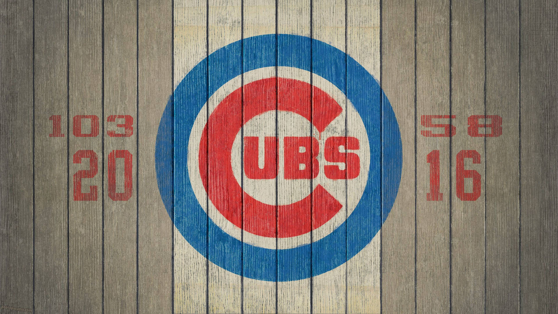 2016 Chicago Cubs Logo Background