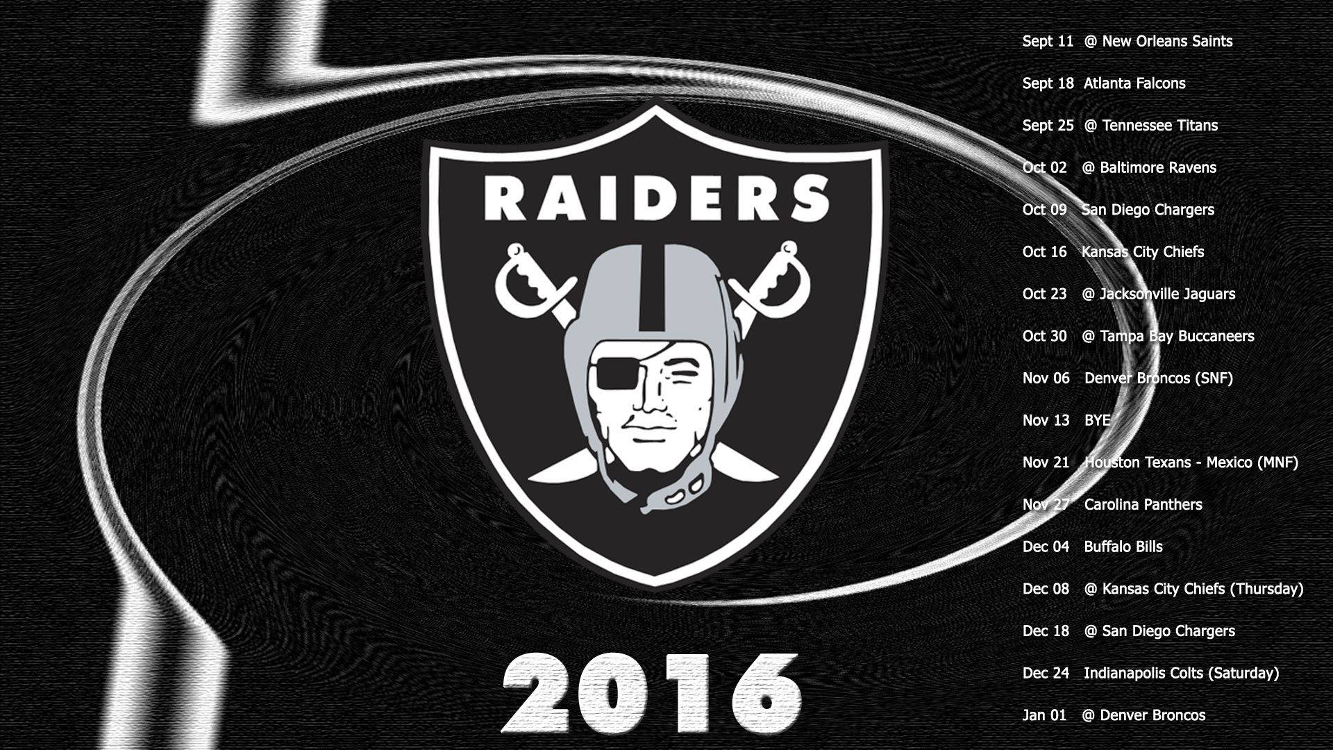 2016 Oakland Raiders Logo Background