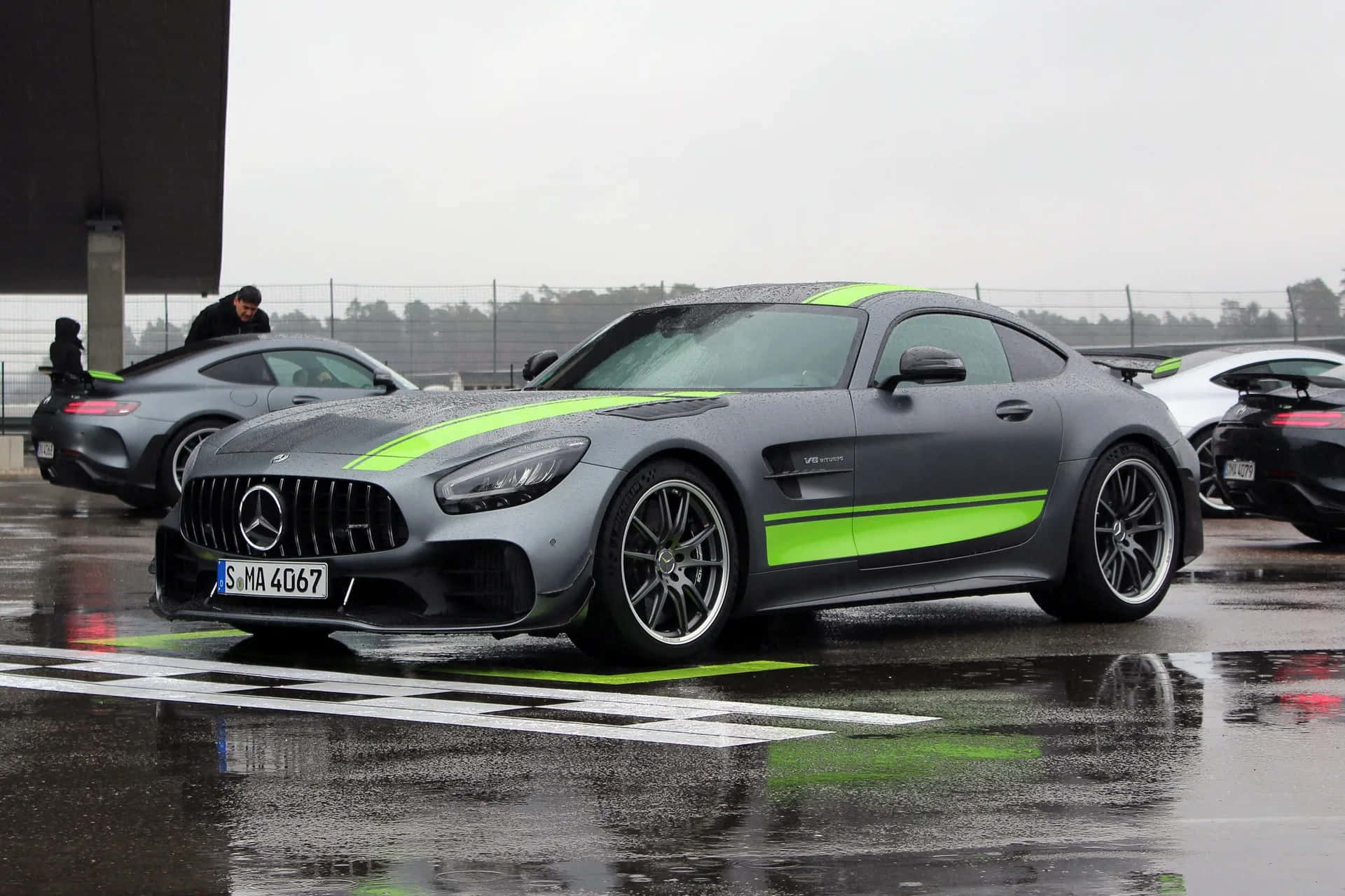 2020 Mercedes A M G G T R Pro Rainy Track Day Background