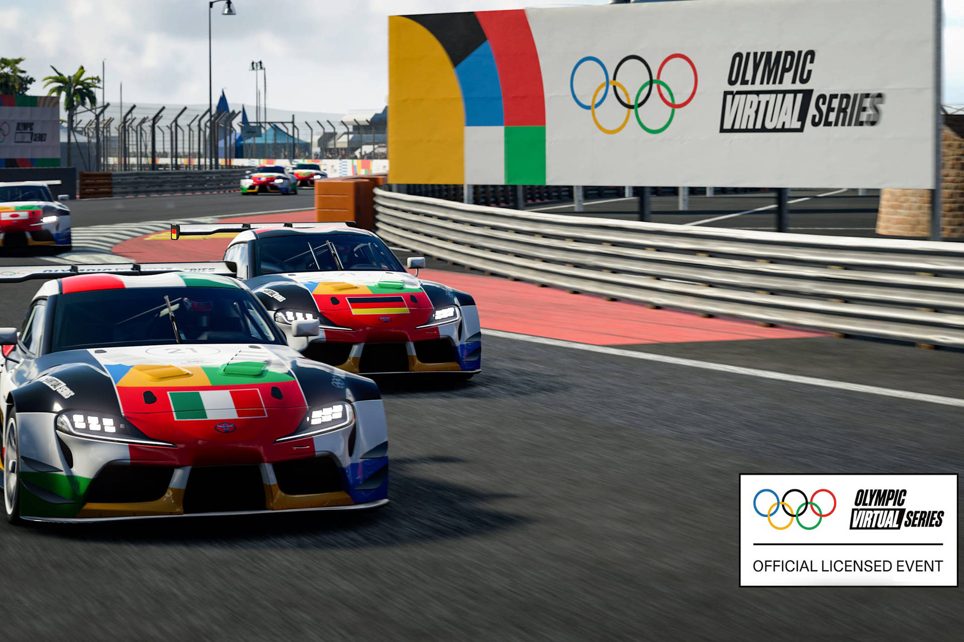 2021 Olympic Virtual Series Motorsport Event Background