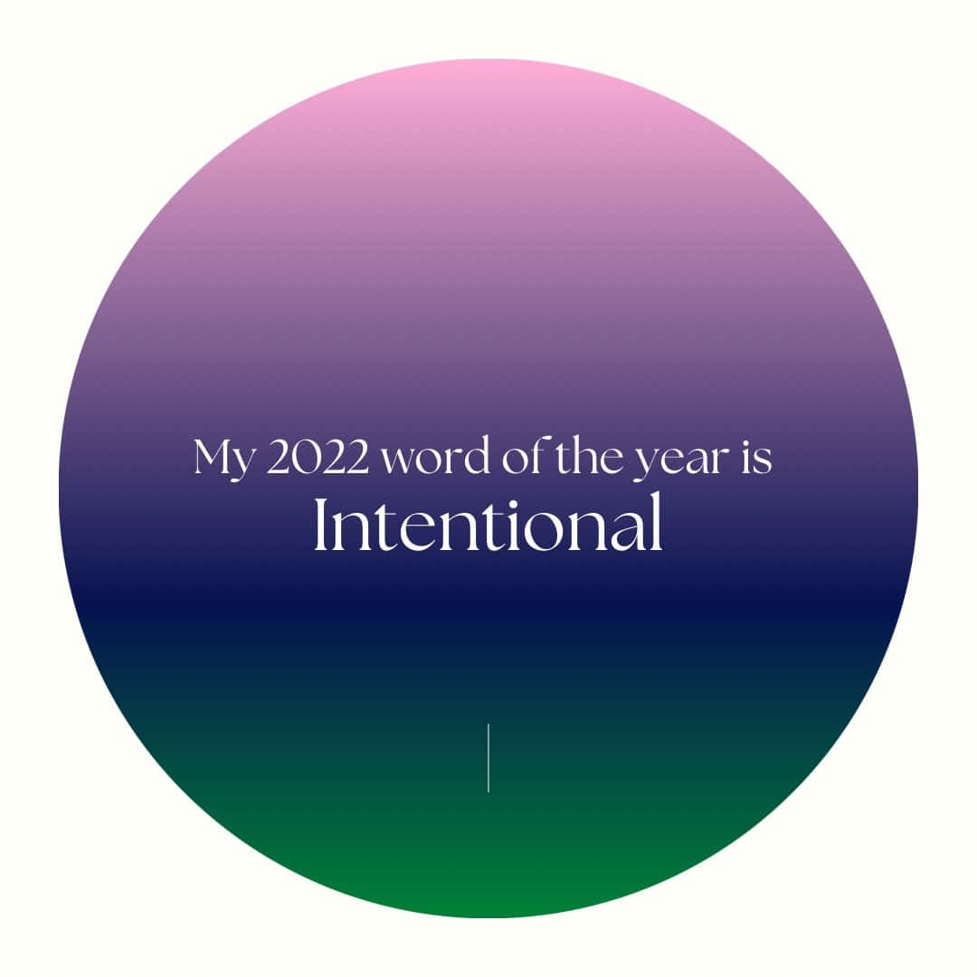 2022 Word: Intentional Background