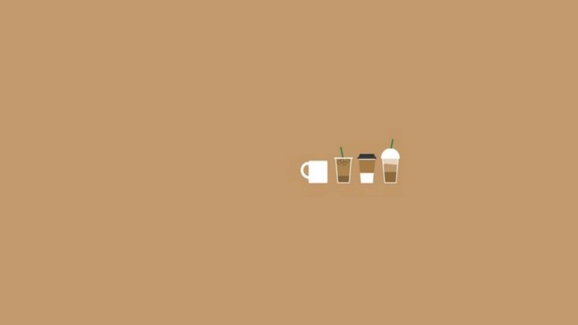 2048x1152 Aesthetic Pastel Brown Minimalist Drinks Background