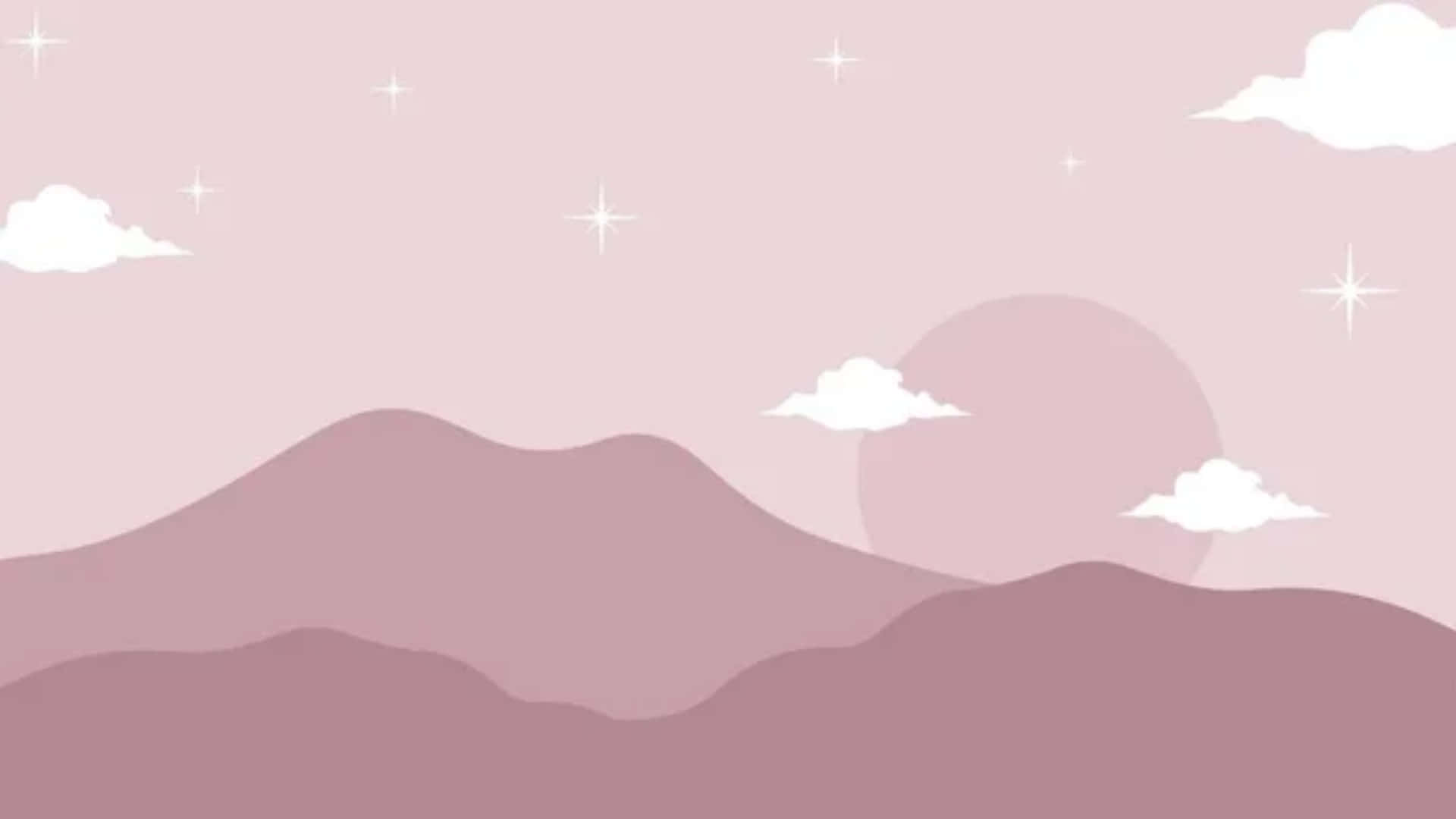 2048x1152 Aesthetic Pastel Brown Mountain Background