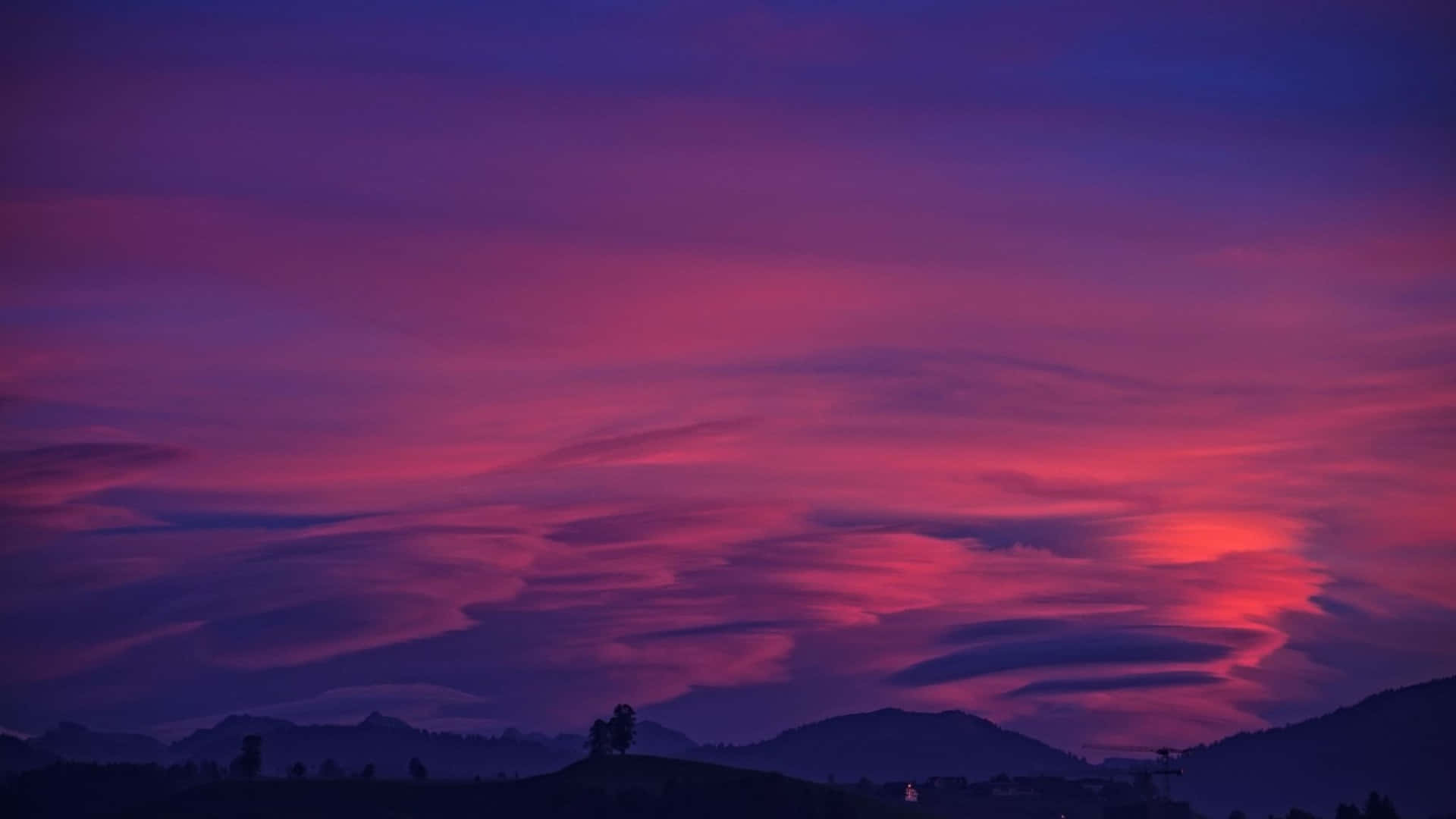 2048x1152 Aesthetic Purple And Blue Sky Background