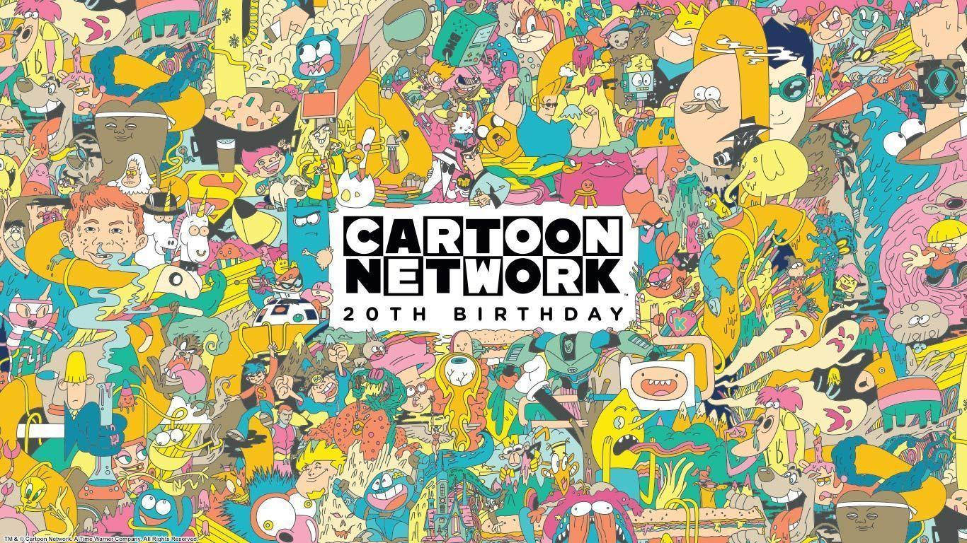 20th Birthday Cartoon Network Characters Background