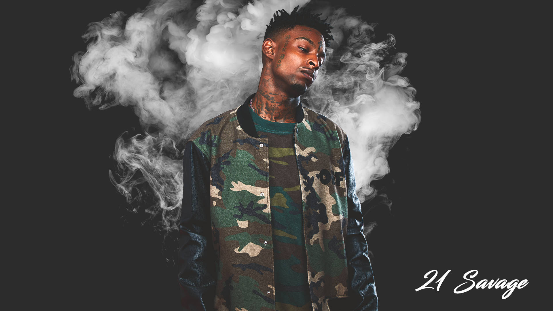 21 Savage Military Outfit Background