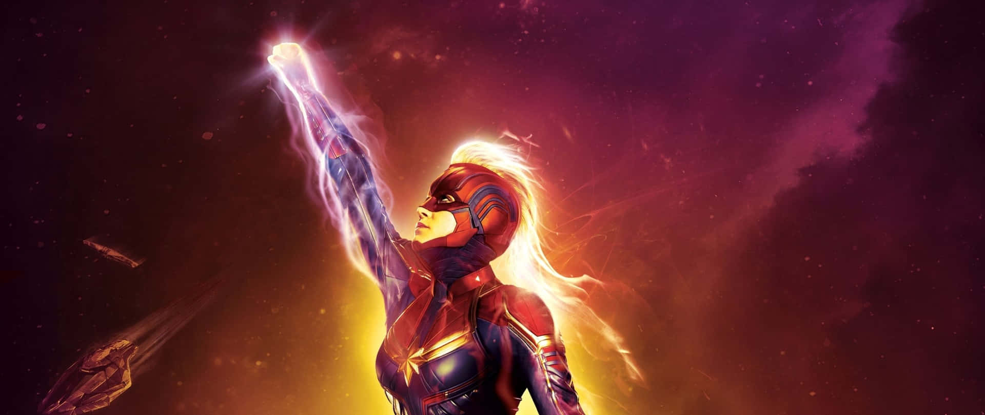 2560 X 1080 2019 Captain Marvel Background