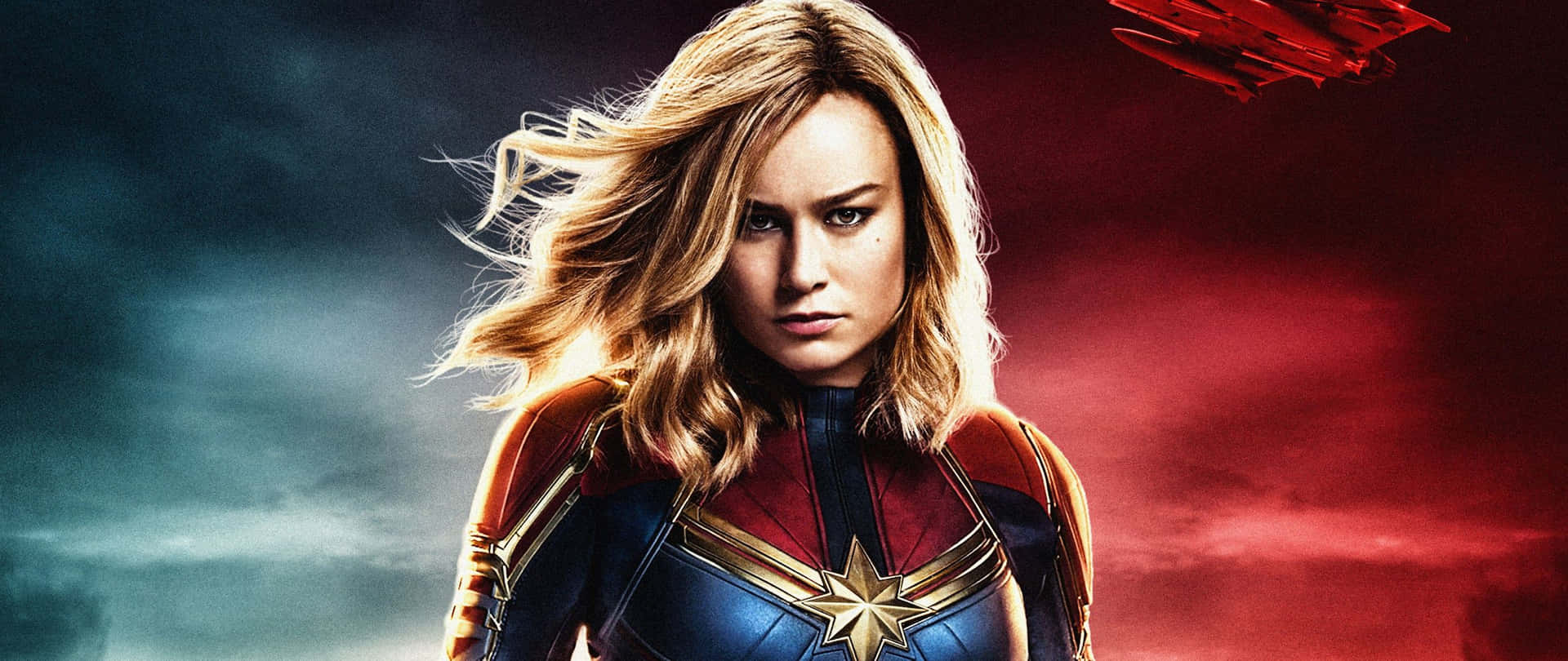 2560 X 1080 Captain Marvel Brie Larson Background