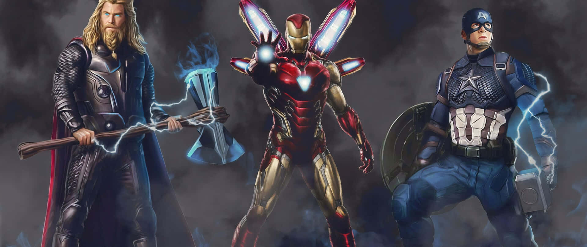 2560 X 1080 Marvel Avengers Top Super Heroes Background
