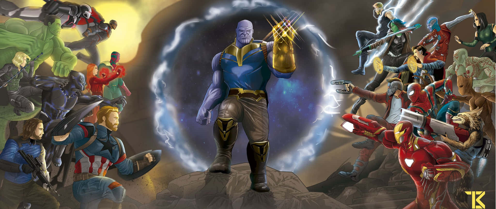 2560 X 1080 Marvel Supervillain Thanos