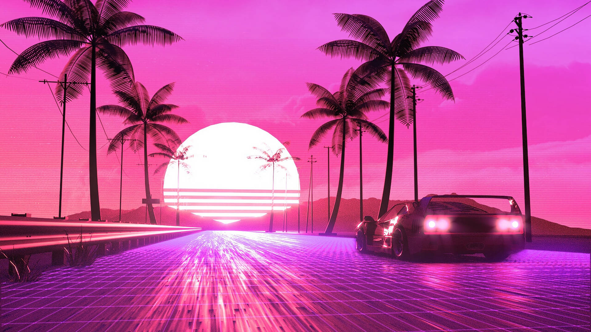 2560 X 1440 Car Outrun Digital Art