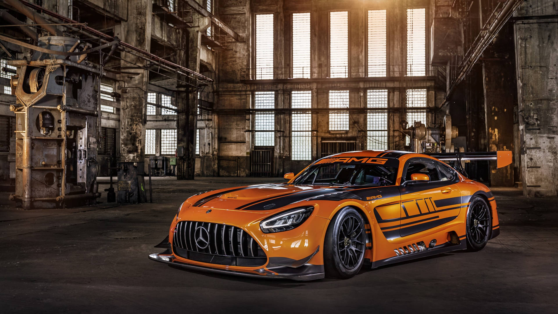 2560 X 1440 Car Yellow 2020 Mercedes Amg Gt3 Evo Background