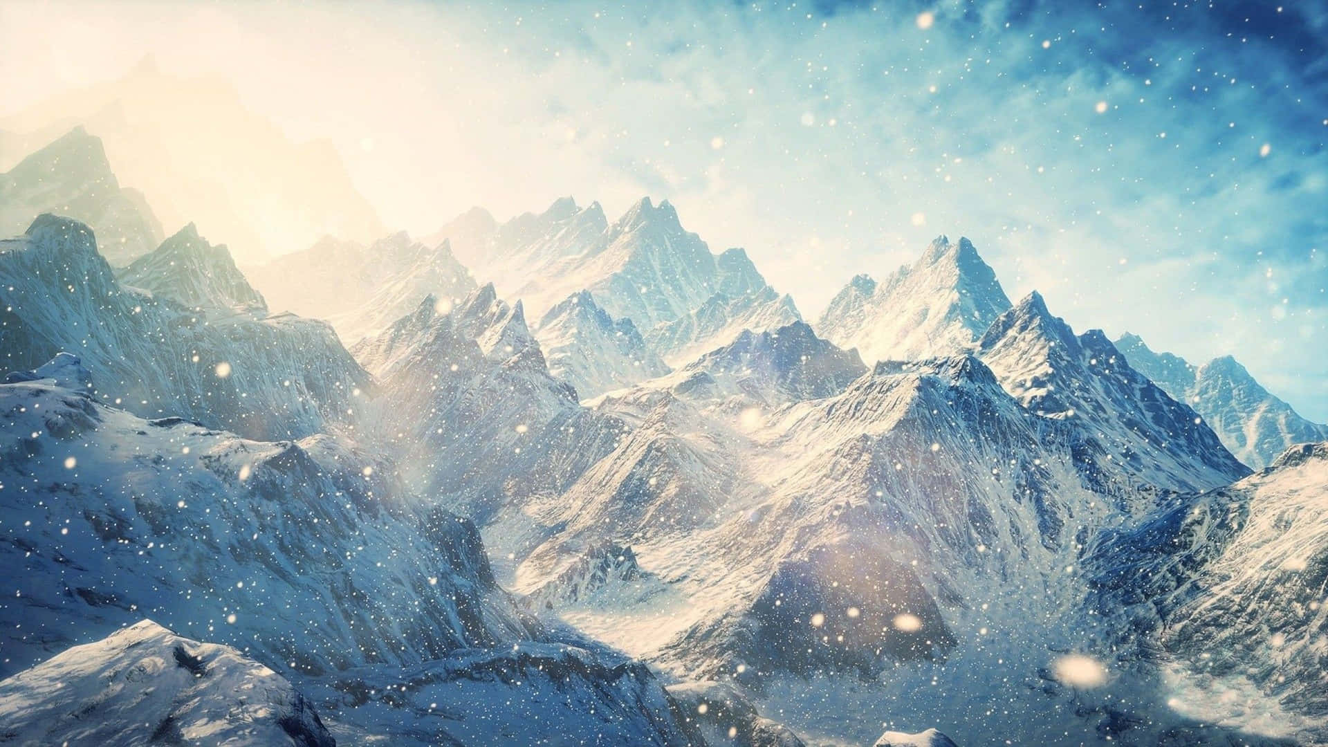 2560 X 1440 Skyrim Icy Winter Mountain