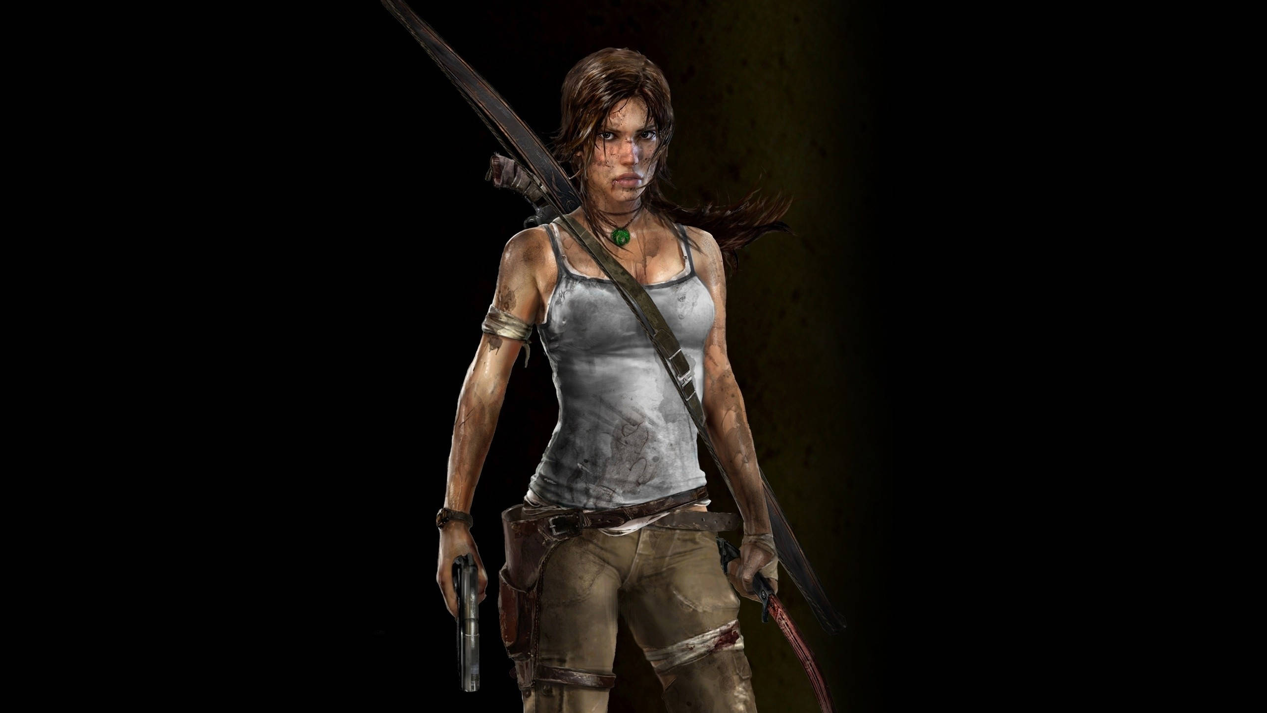 2560 X 1440 Tomb Raider Black Aesthetic Lara Croft