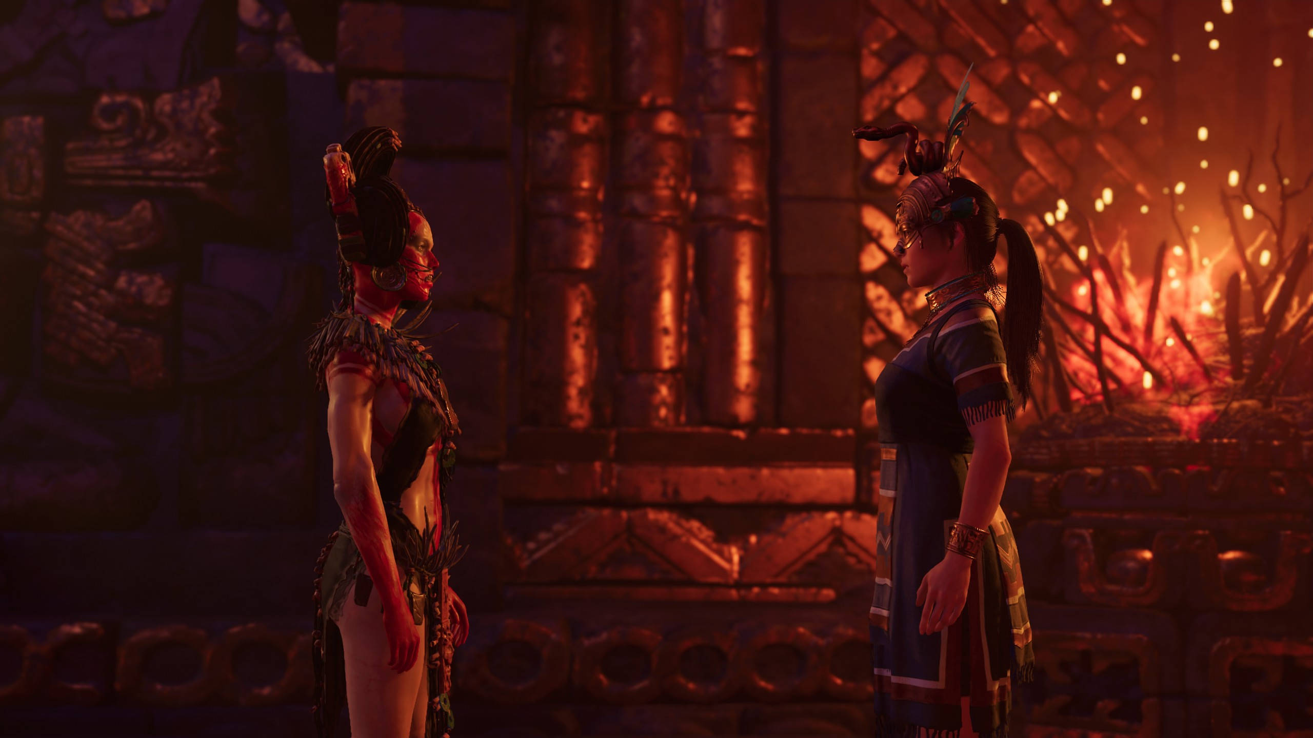 2560 X 1440 Tomb Raider Crimson Fire Priestess Background