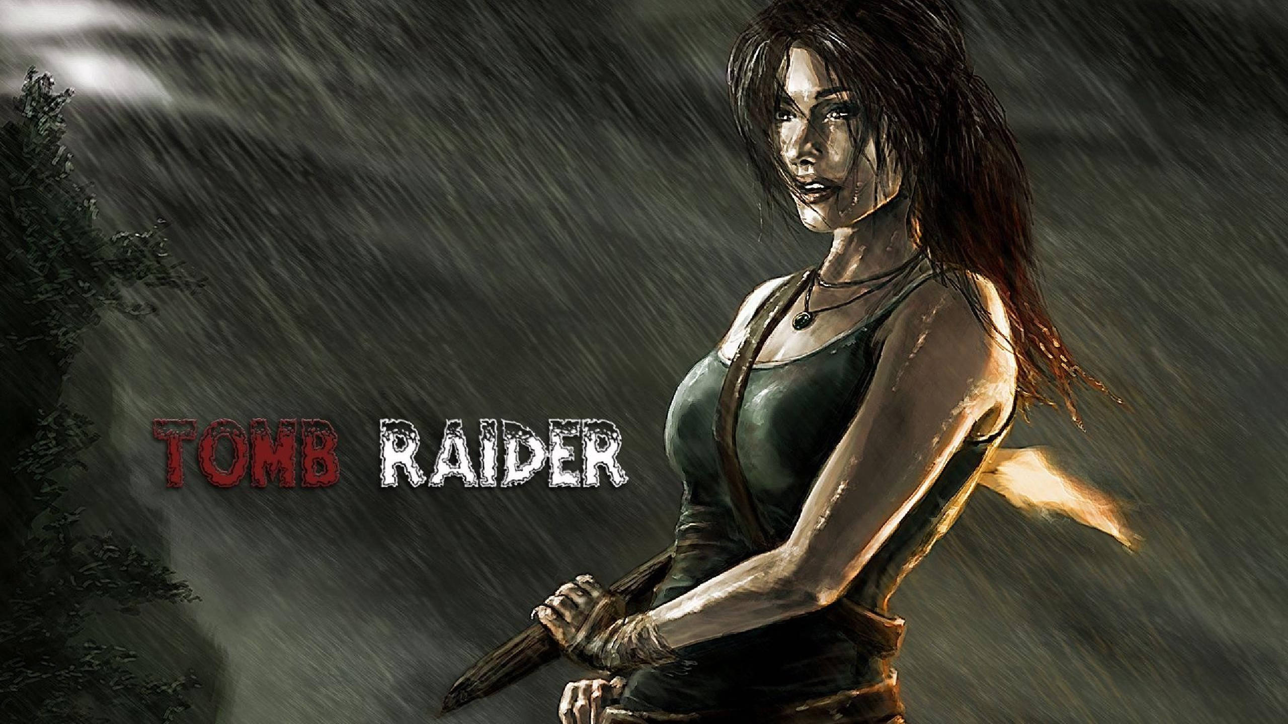 2560 X 1440 Tomb Raider Digital Painting Background