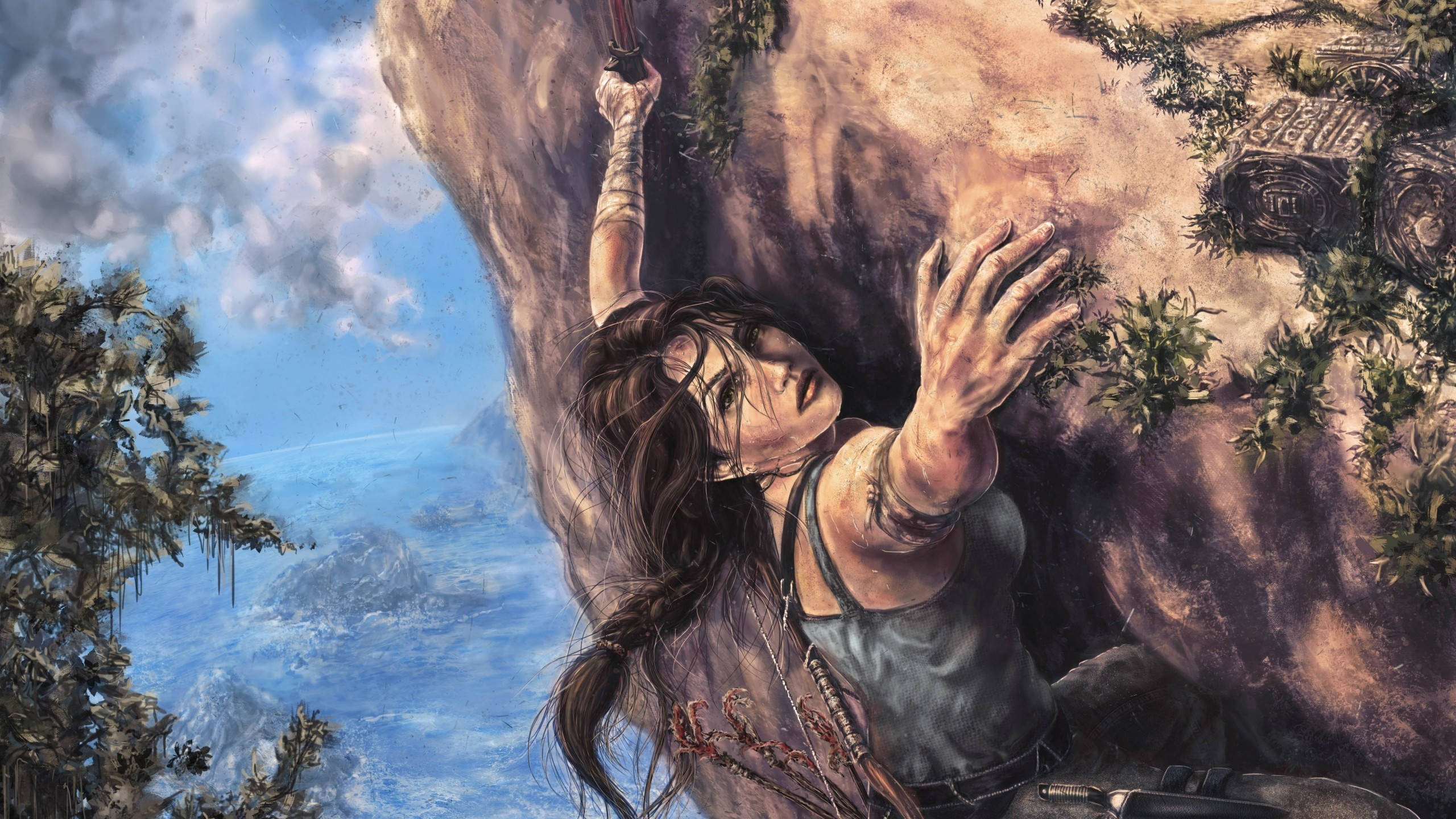 2560 X 1440 Tomb Raider Lara Digital Art Background