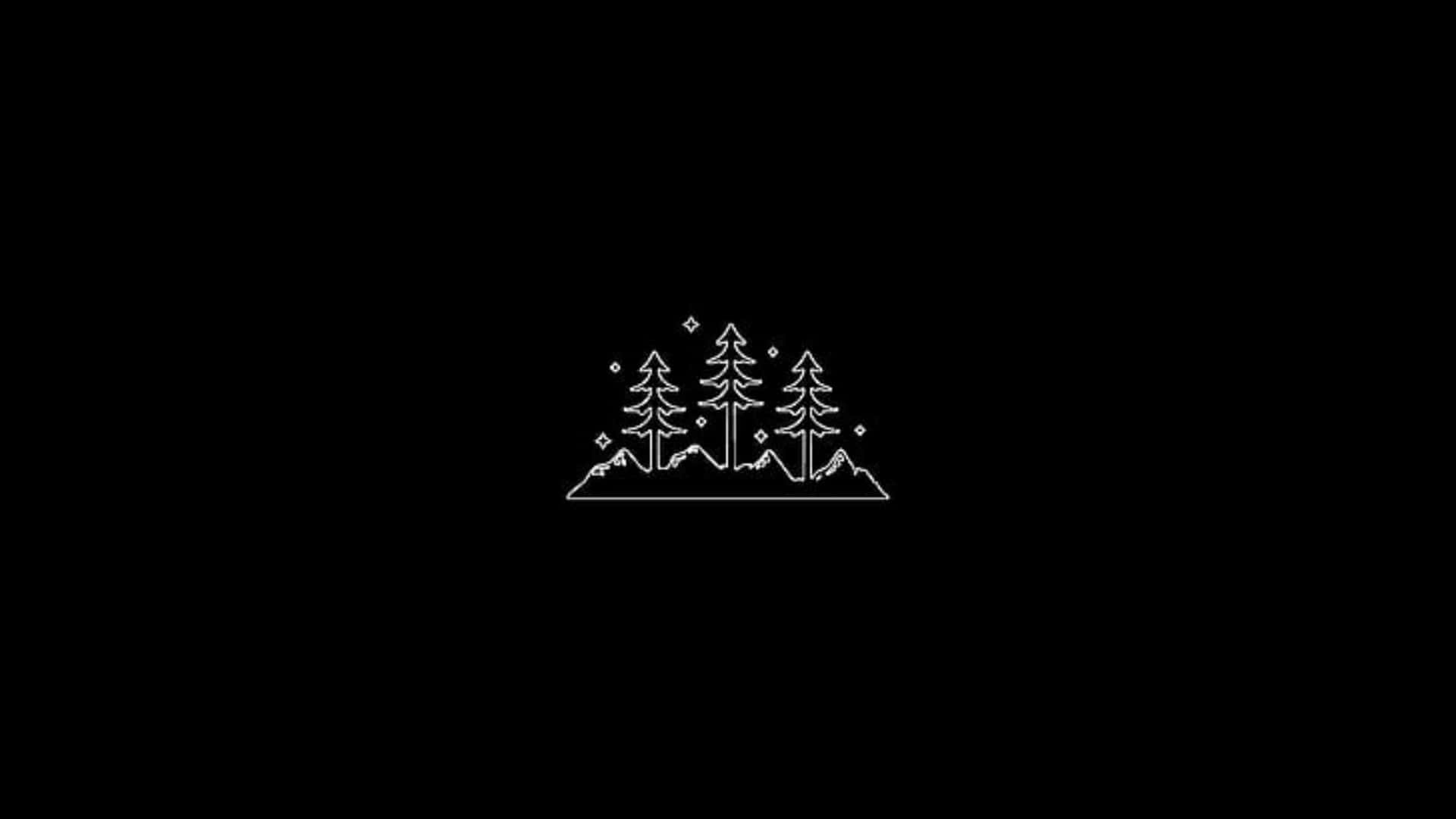 2560x1440 Black Minimalist Christmas