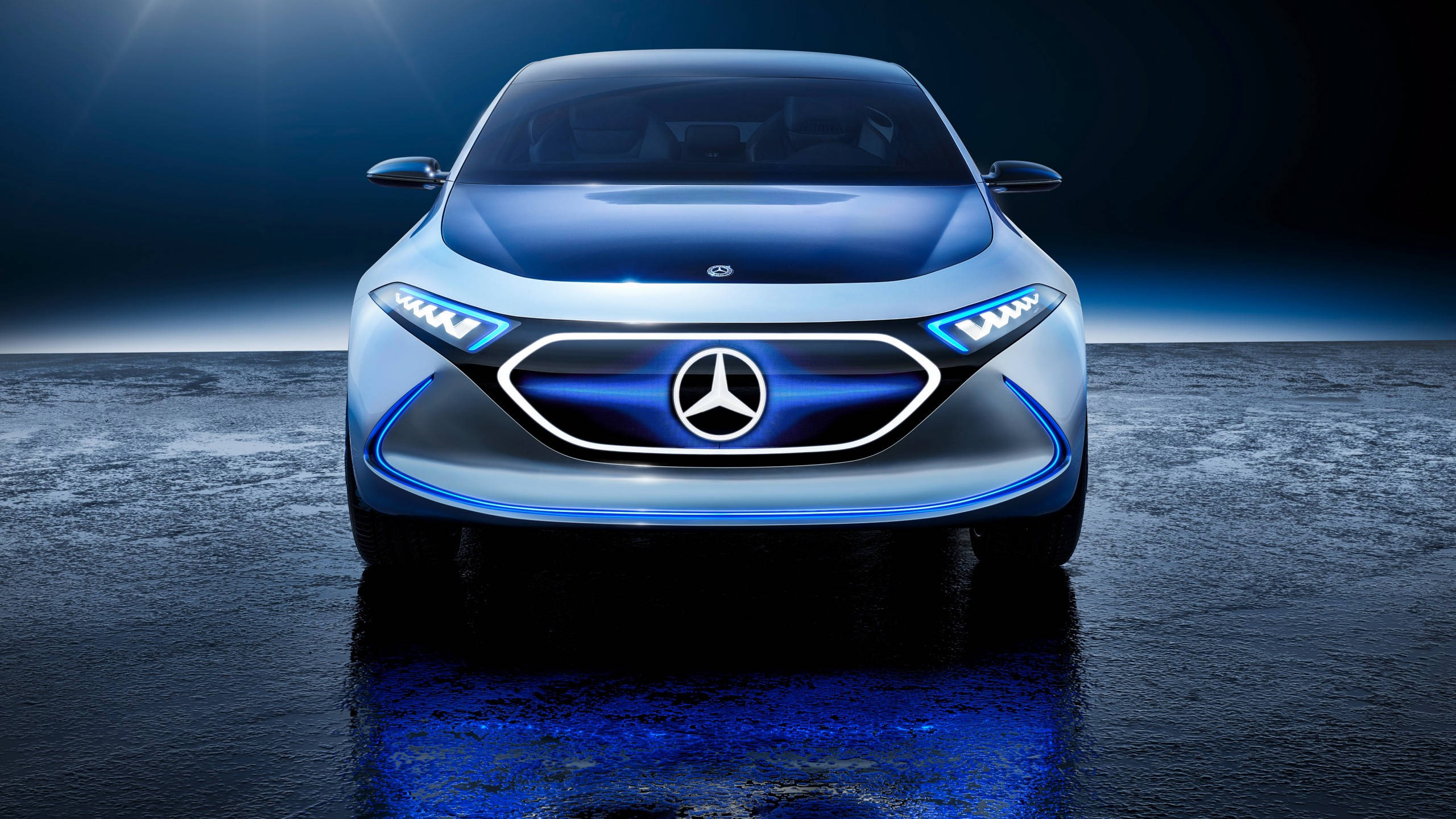 2560x1440 Car Blue Mercedes-benz