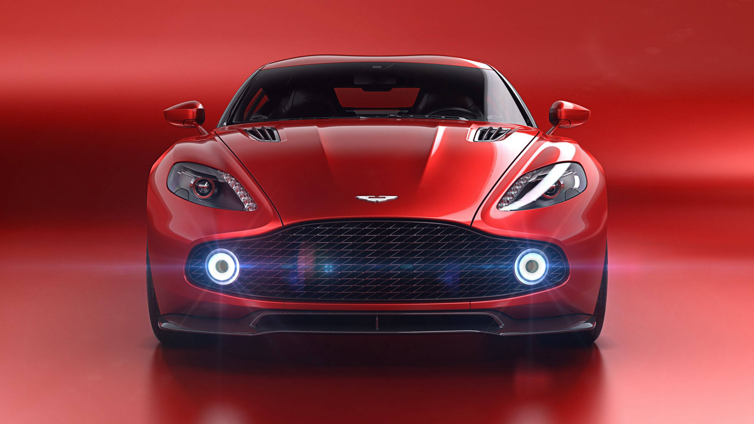 2560x1440 Car Red Aston Martin Vanquish Zagato Background