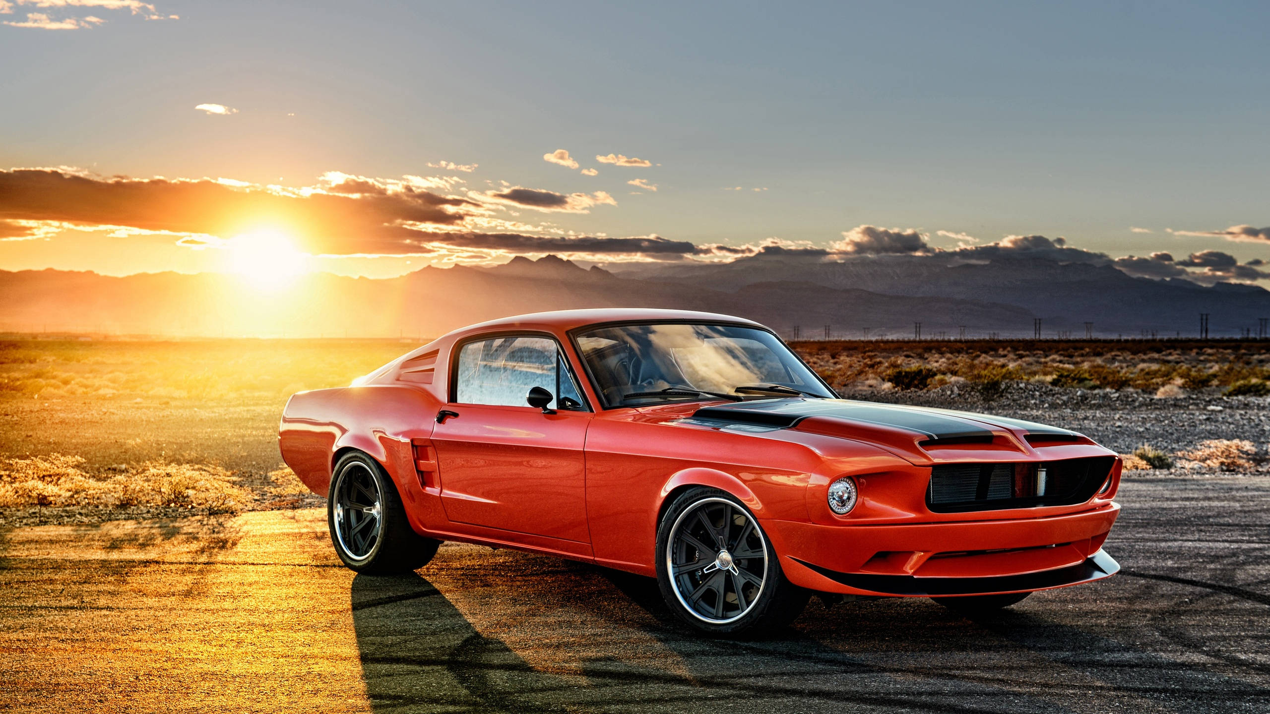 2560x1440 Car Red Ford Mustang