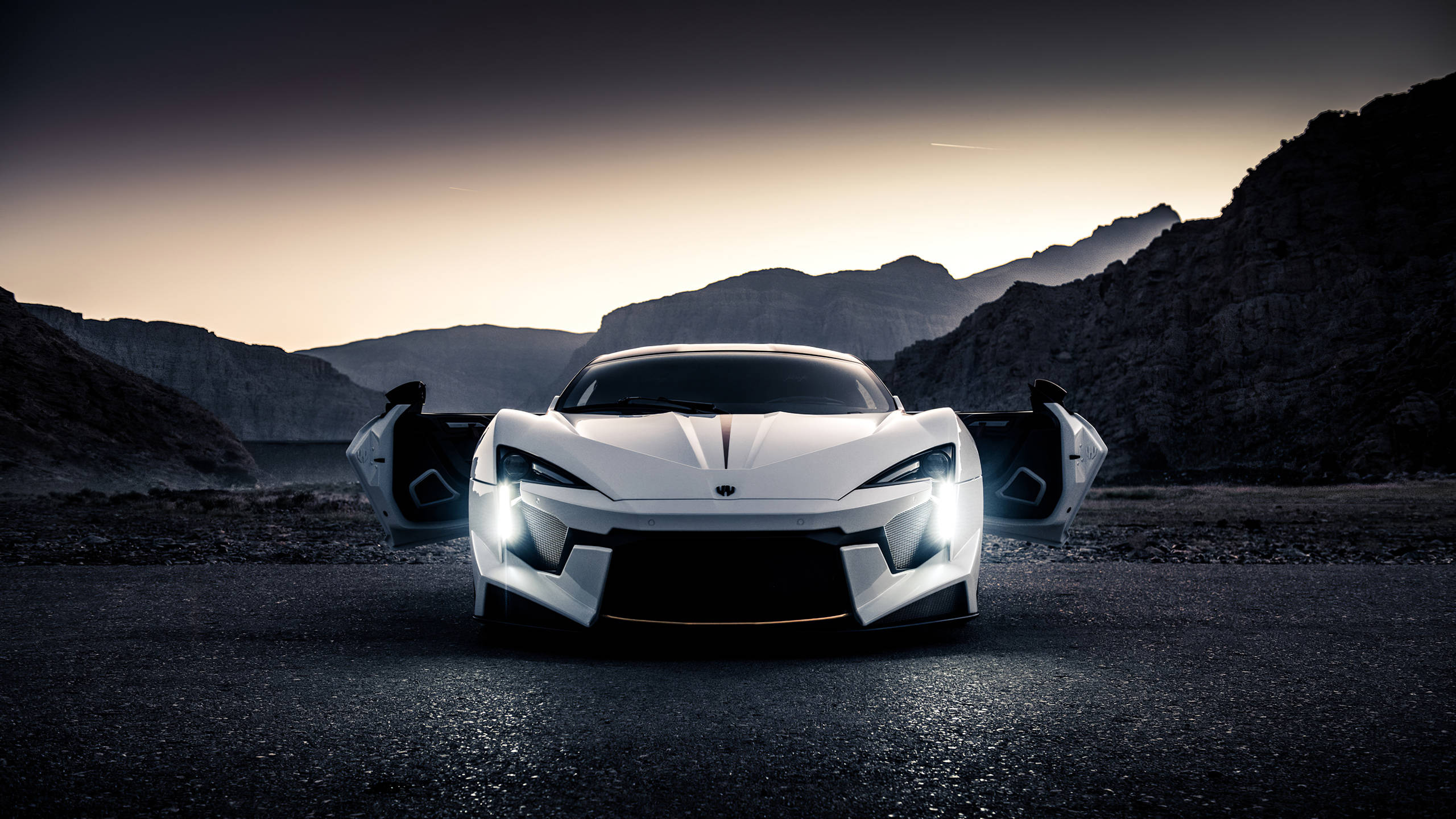 2560x1440 Car White W Motors Fenyr Supersport Background