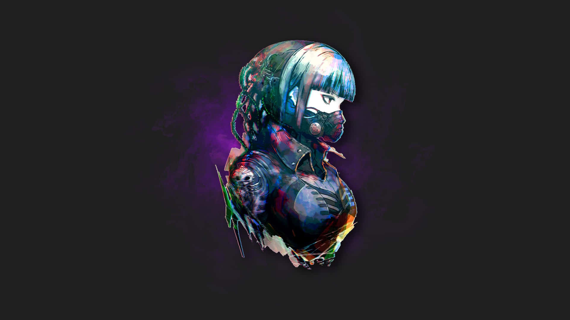 2560x1440 Cyberpunk Girl Background
