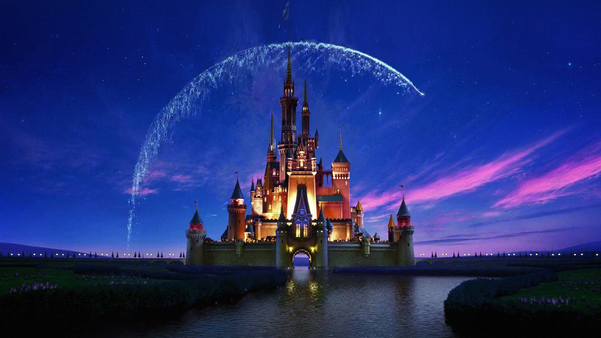 2560x1440 Disney Castle Shooting Star