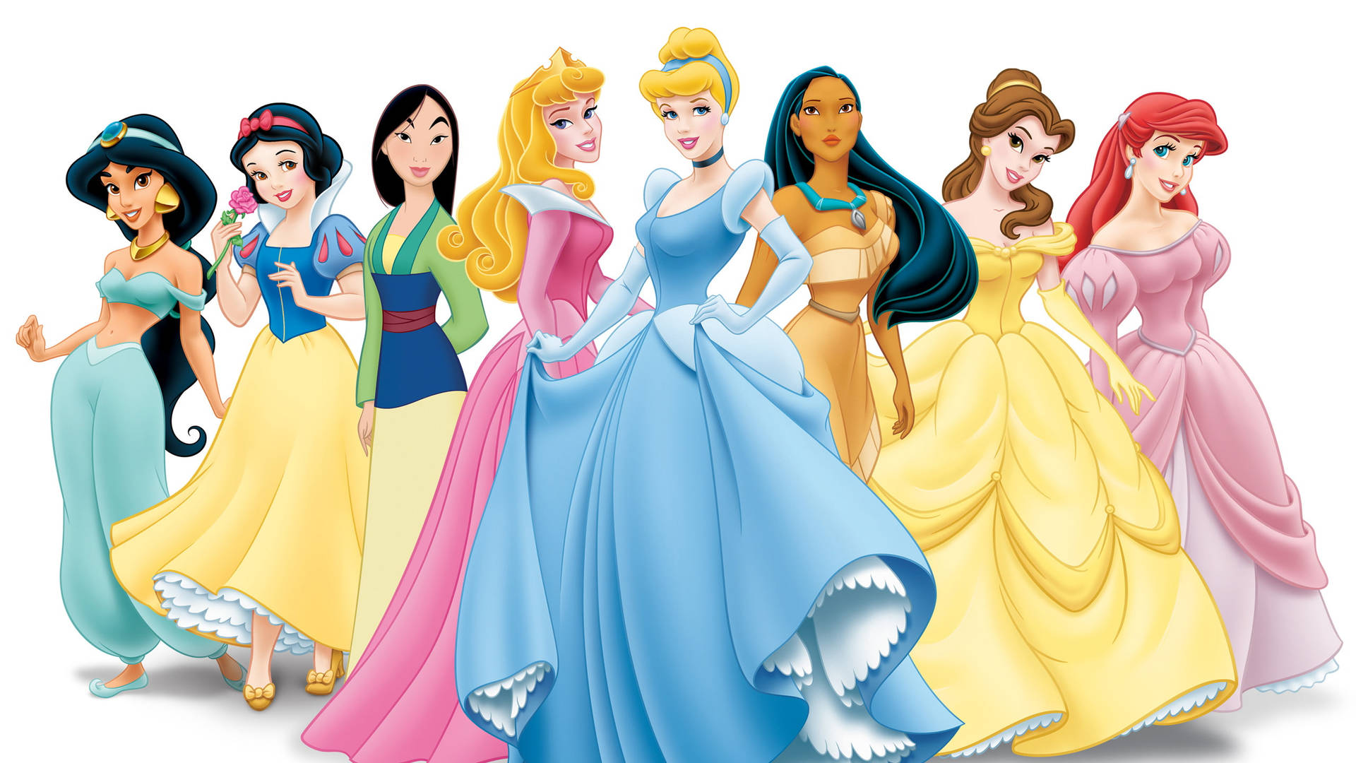 2560x1440 Disney Eight Princesses Background