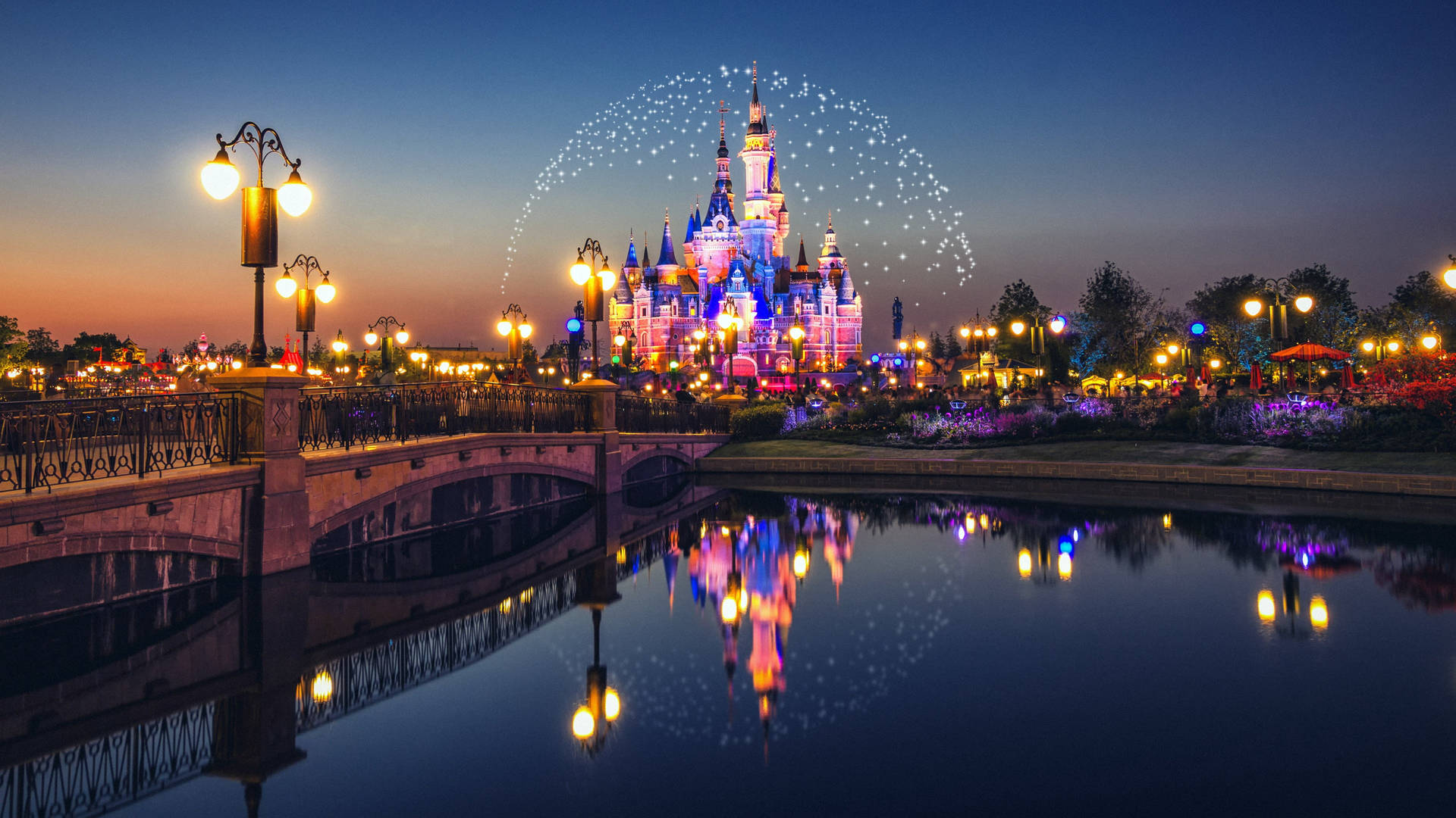 2560x1440 Disney Shanghai Park Background
