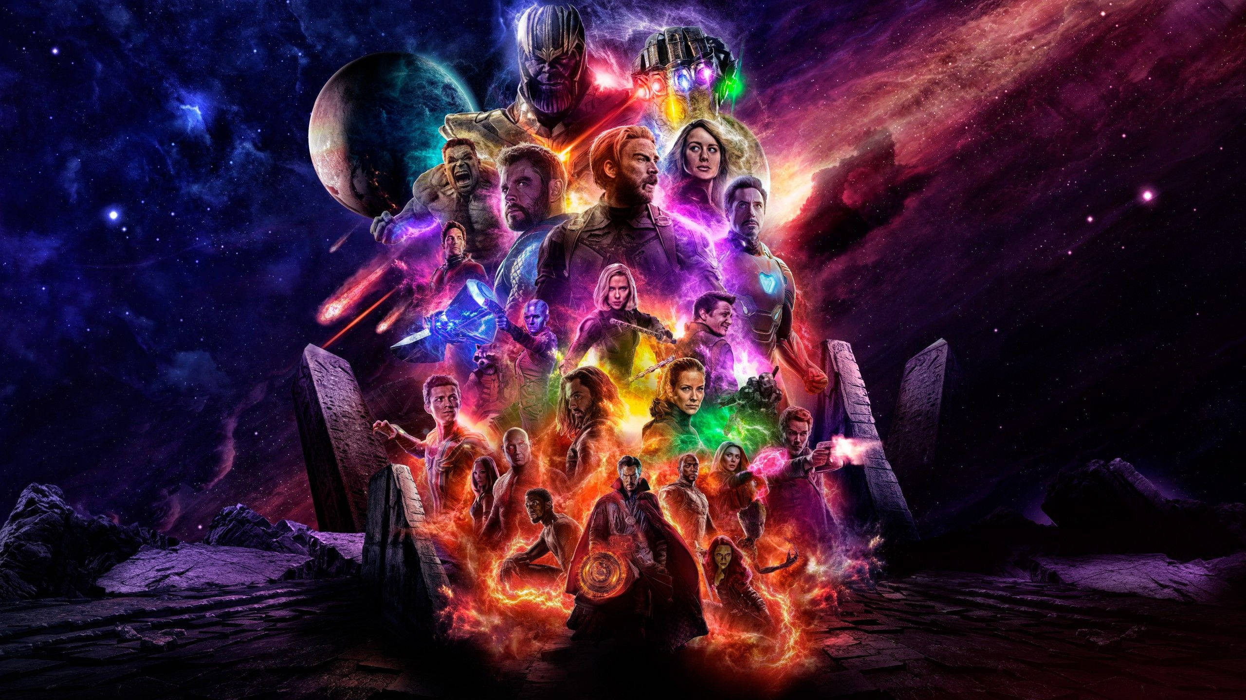 2560x1440 Marvel Avengers Infinity War Background