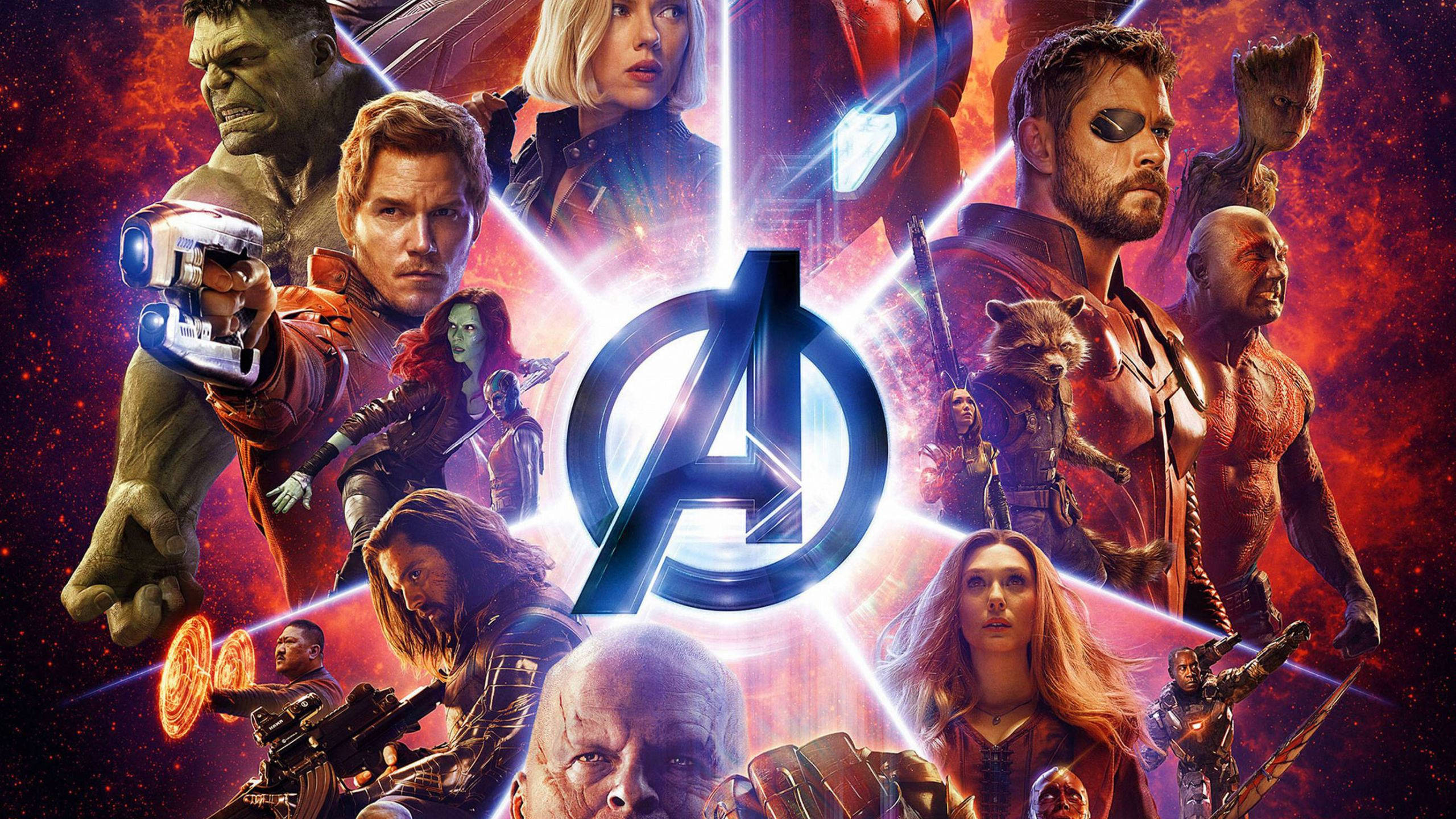 2560x1440 Marvel Avengers Split-screen Background
