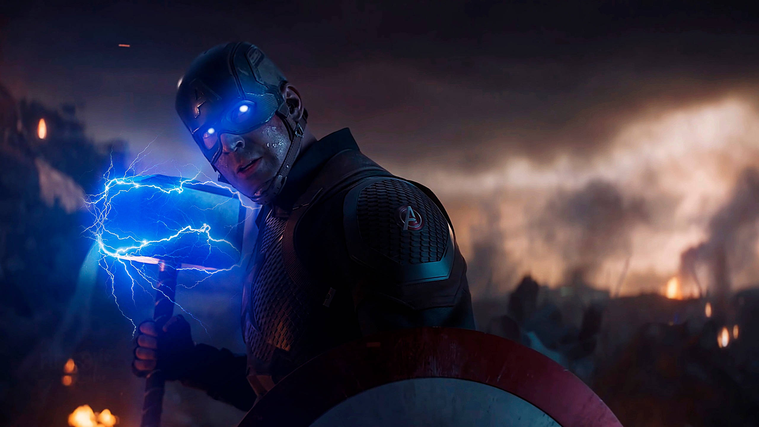 2560x1440 Marvel Captain America Mjolnir