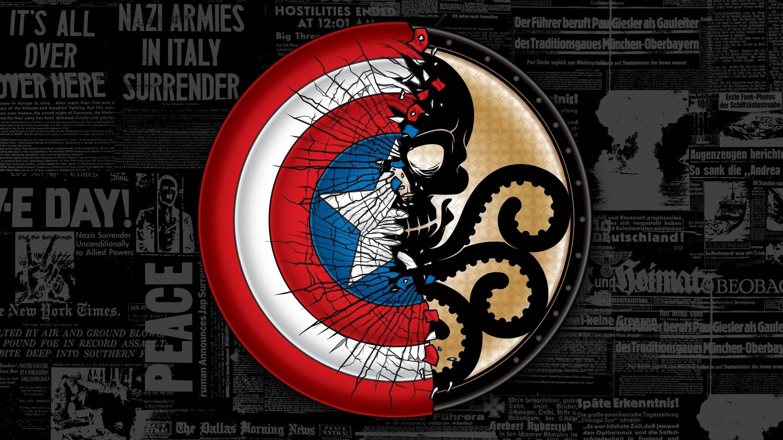 2560x1440 Marvel Captain America Shield Hydra
