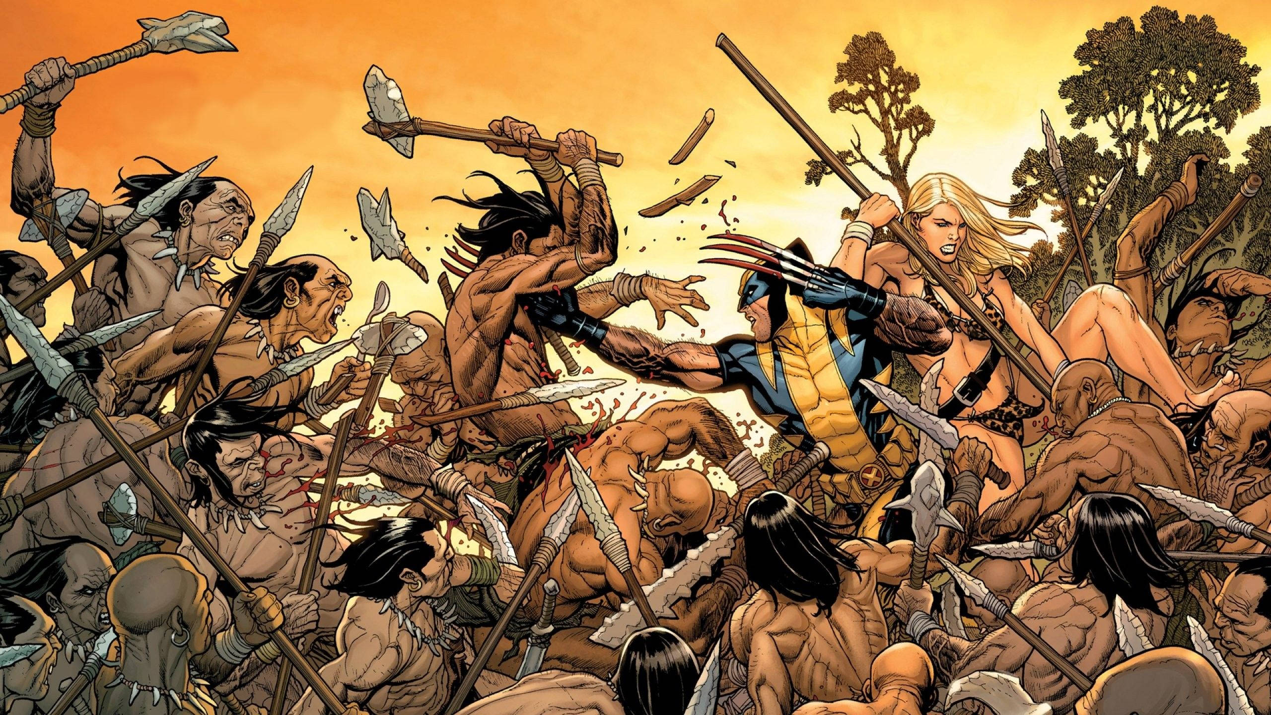2560x1440 Marvel Wolverine Shanna Vs Savage Land