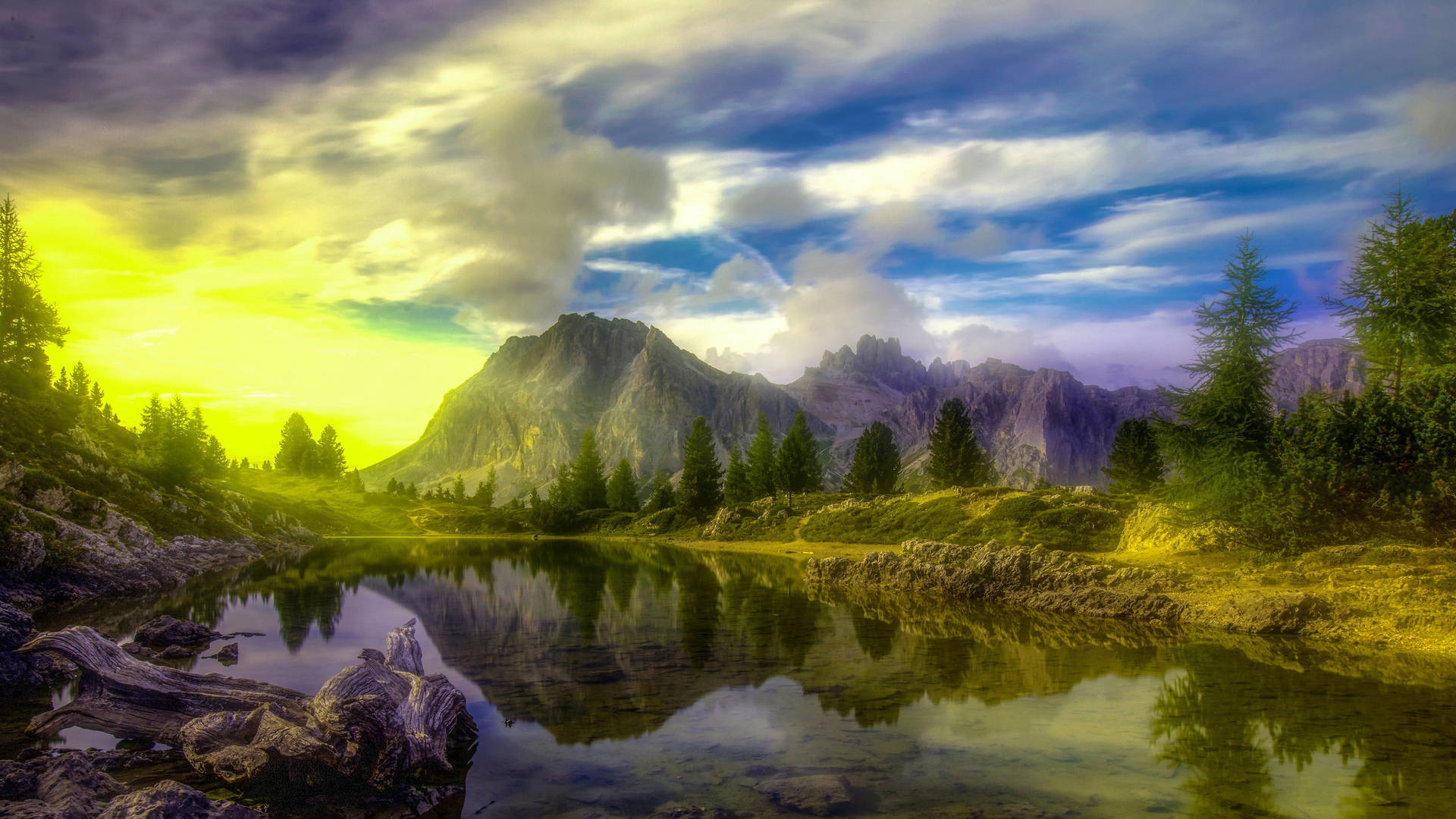 2560x1440 Nature Dolomites Background