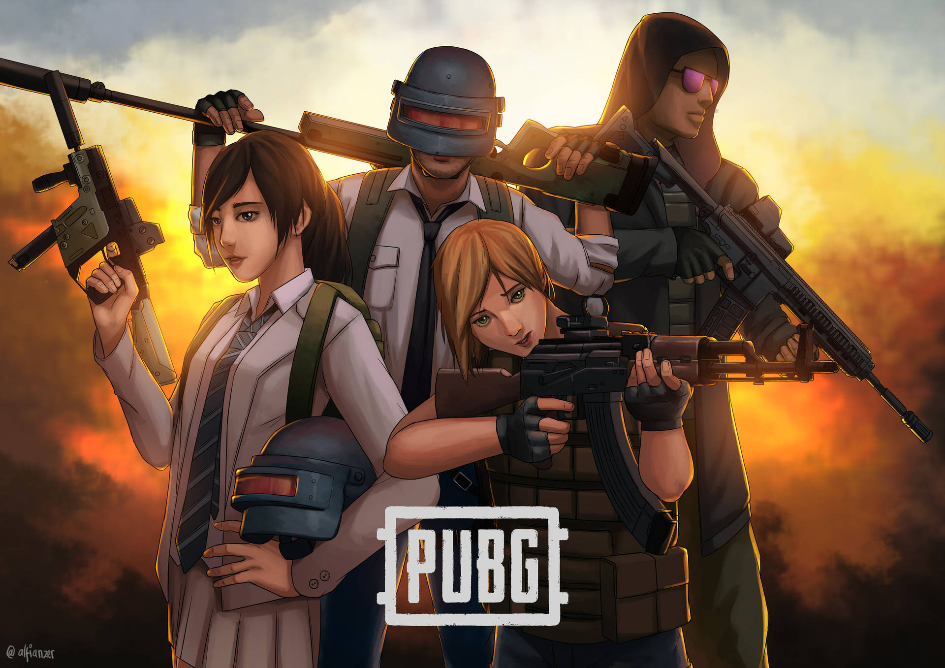 2560x1440 Pubg Anime Background