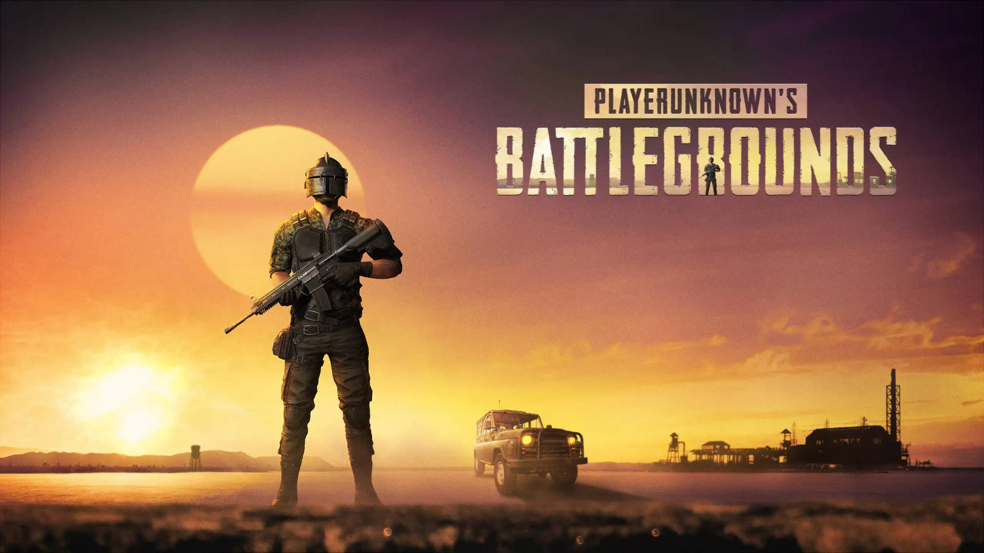 2560x1440 Pubg Desert Logo Background