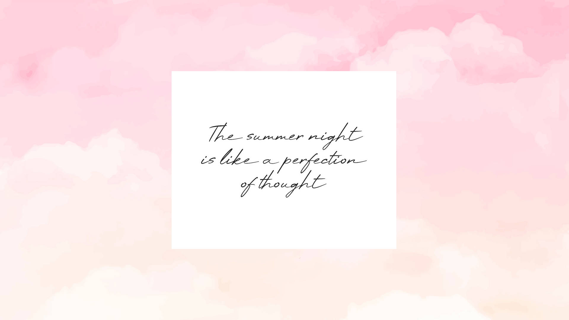 2560x1440 Summer Quote Pink Aesthetic Background