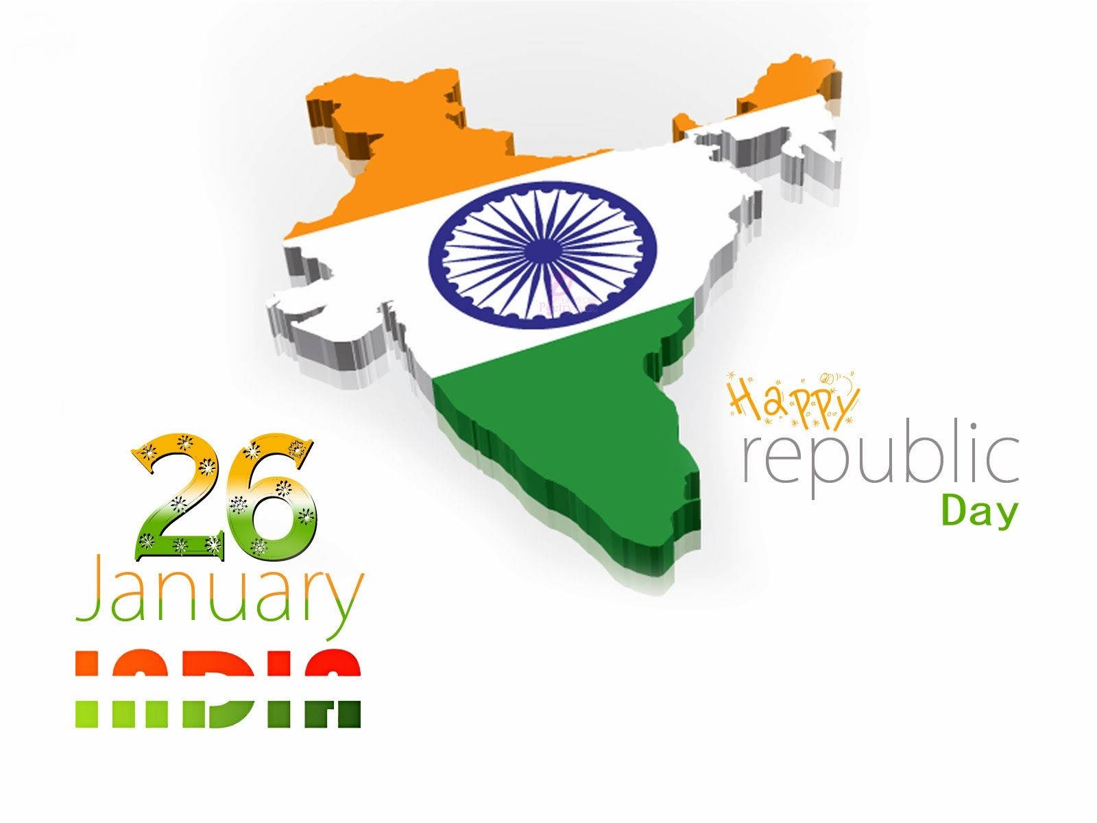 26 January Republic Day India Map