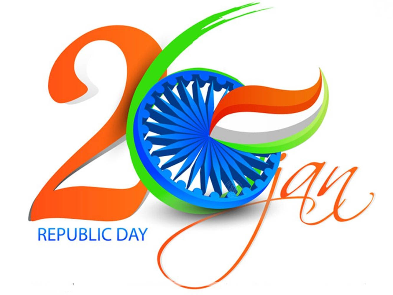26 January Republic Day Logo Background