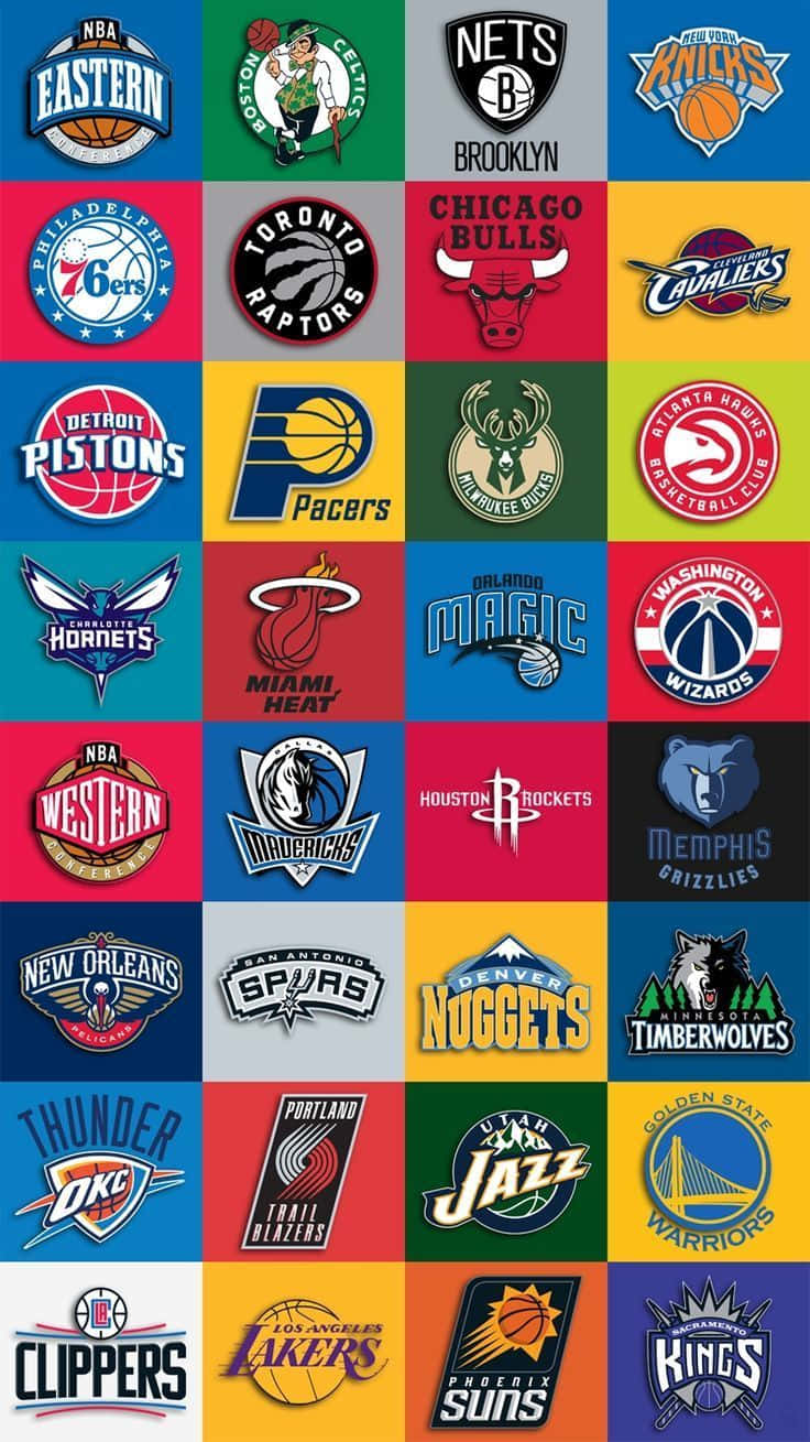 28 Teams Nba Logo Background