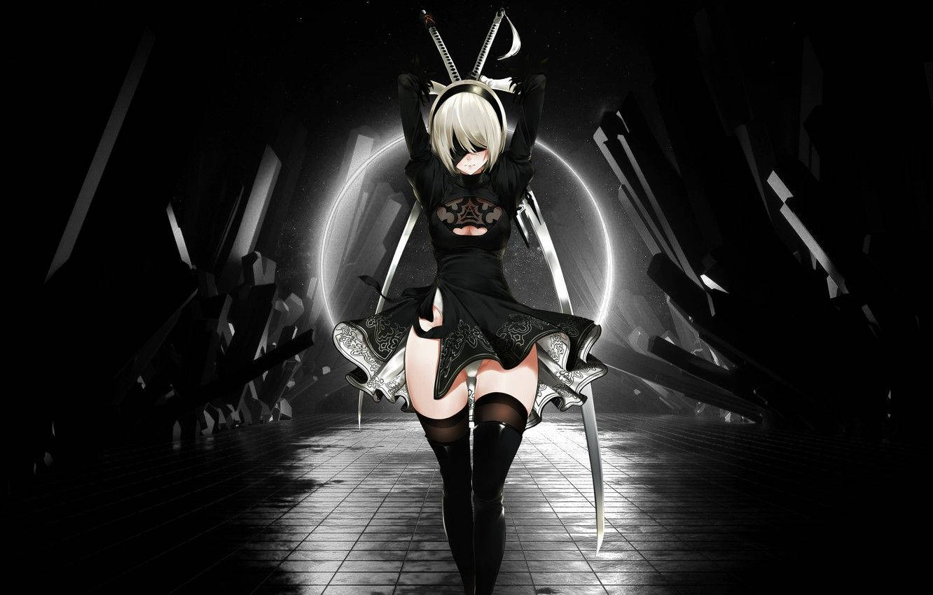 2b Black Anime