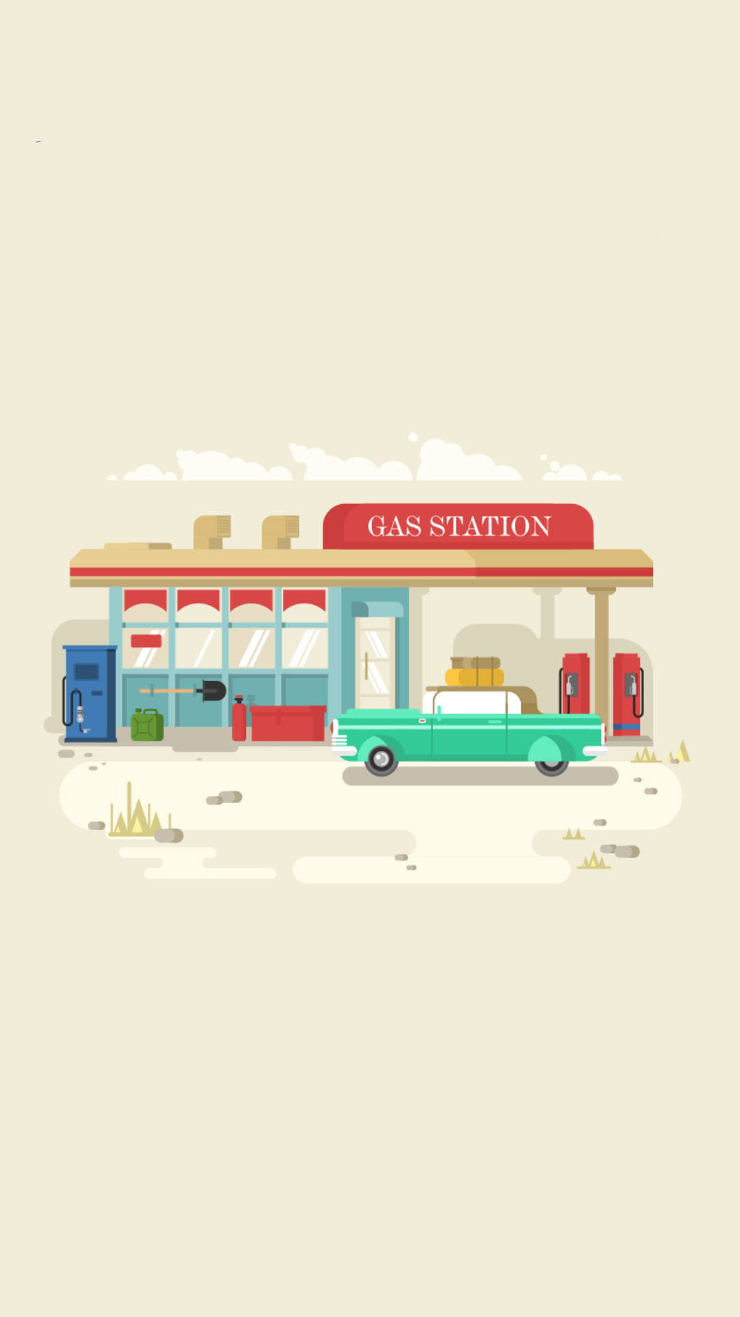 2d Gas Station Art Background