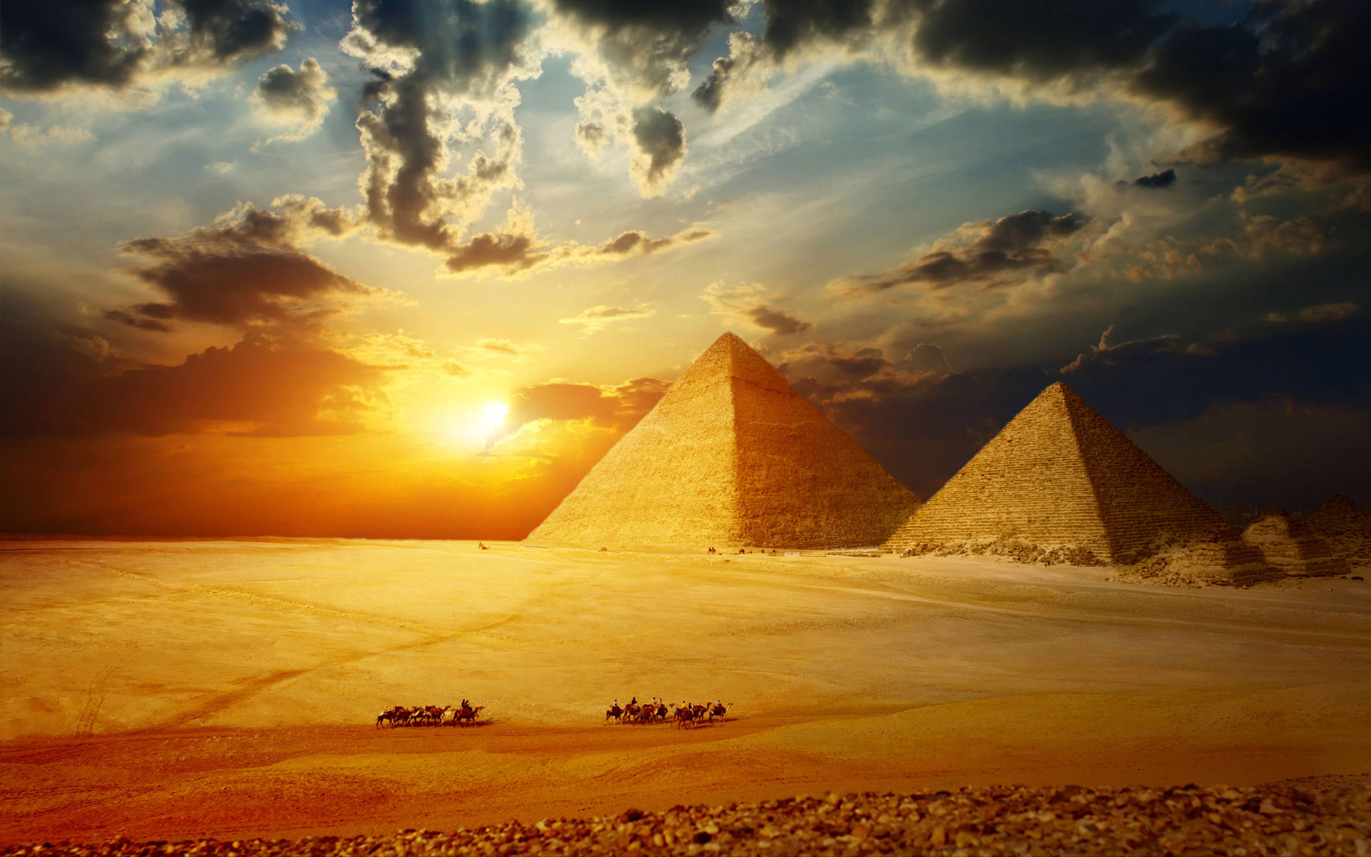 2k Ancient Pyramids Of Egypt Background